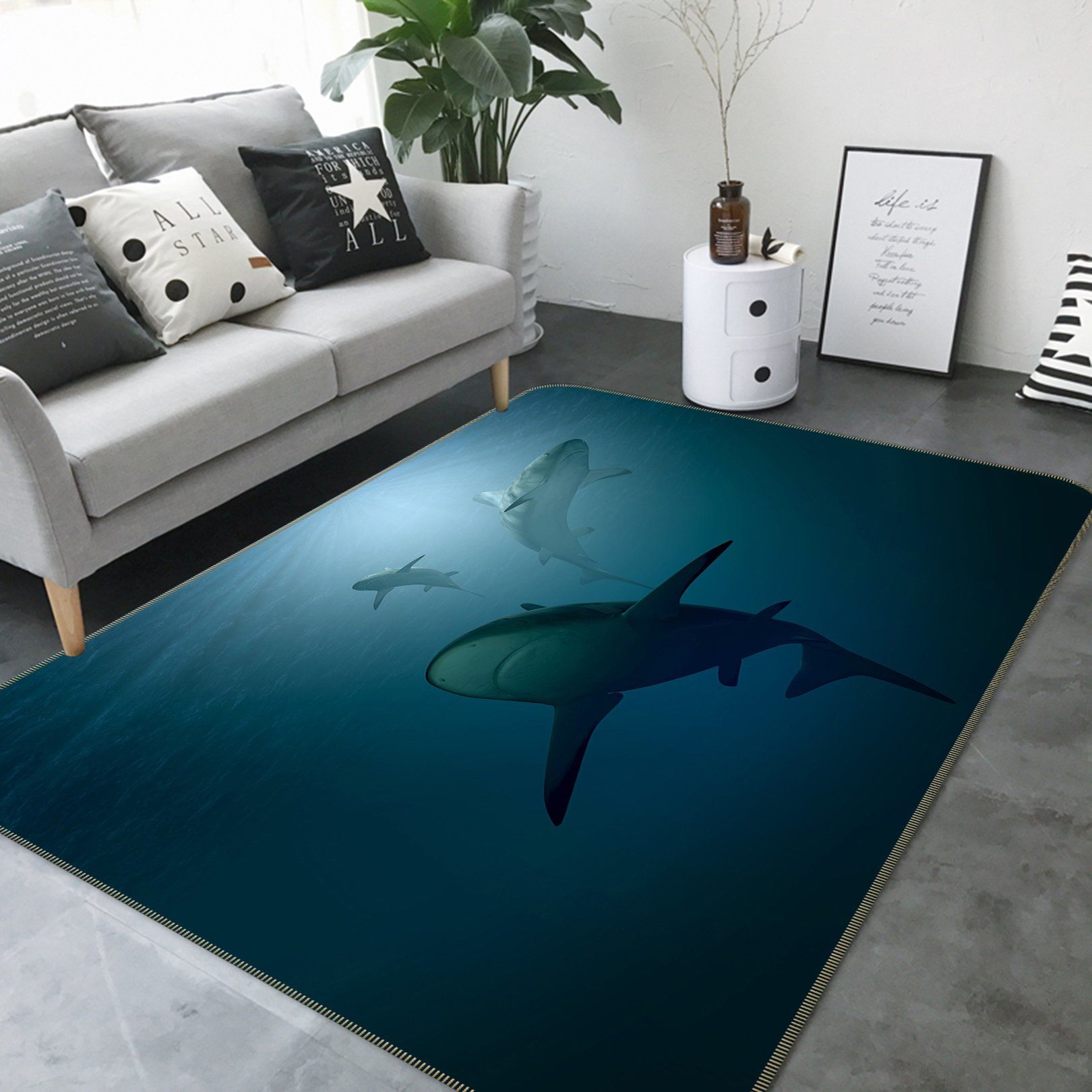 3D Dolphin 590 Animal Non Slip Rug Mat Mat AJ Creativity Home 