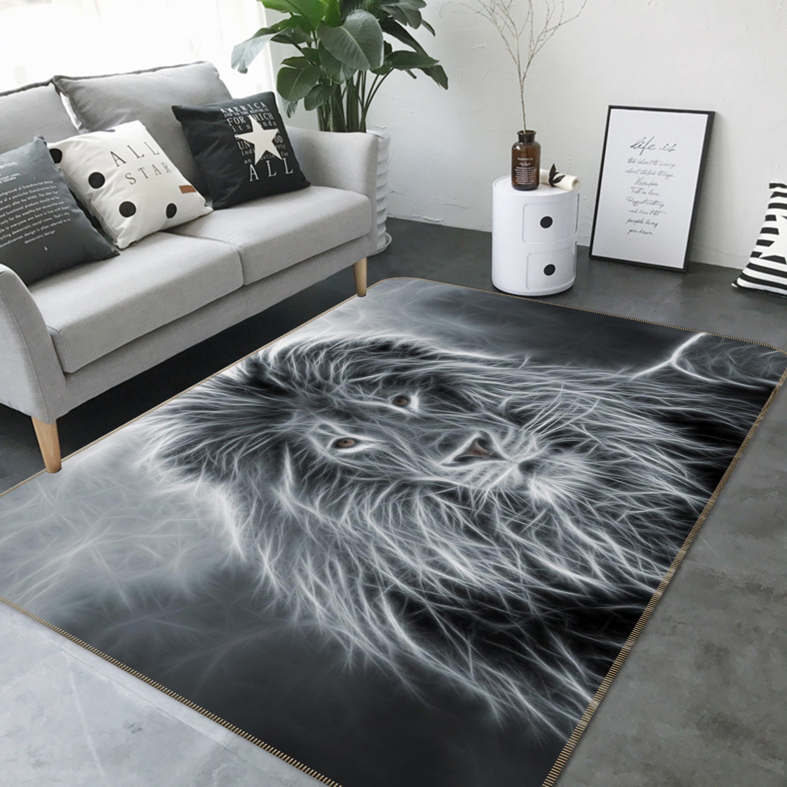 3D Lion 33113 Non Slip Rug Mat