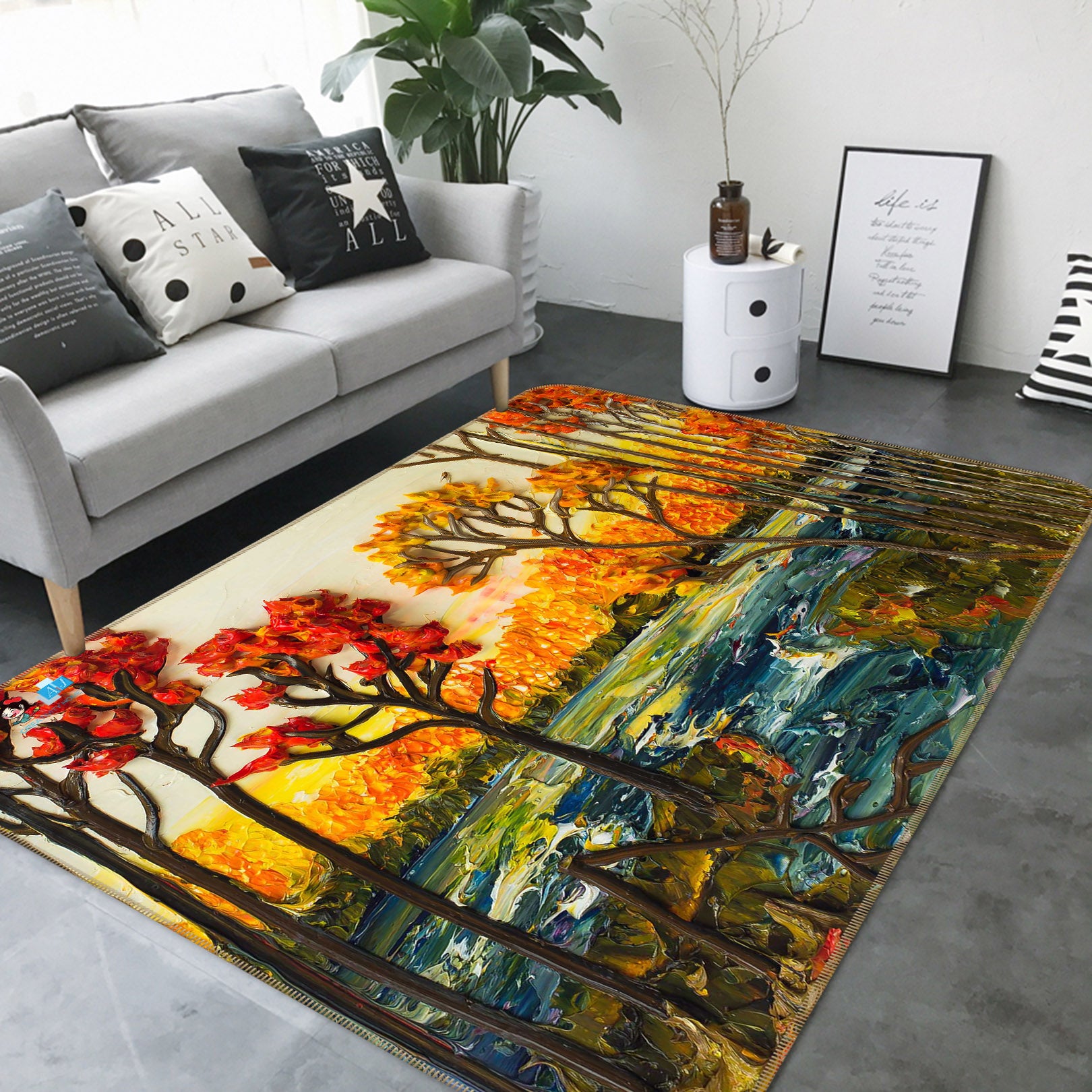 3D Forest 66097 Non Slip Rug Mat