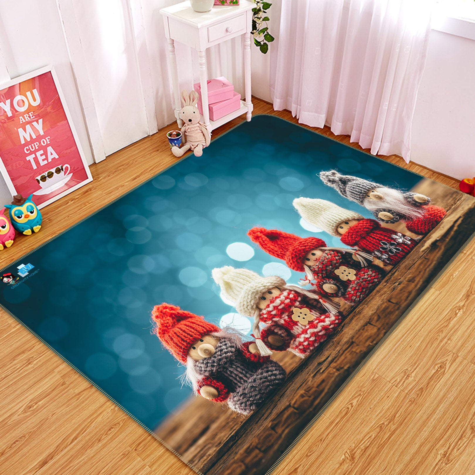 3D Doll 55081 Christmas Non Slip Rug Mat Xmas
