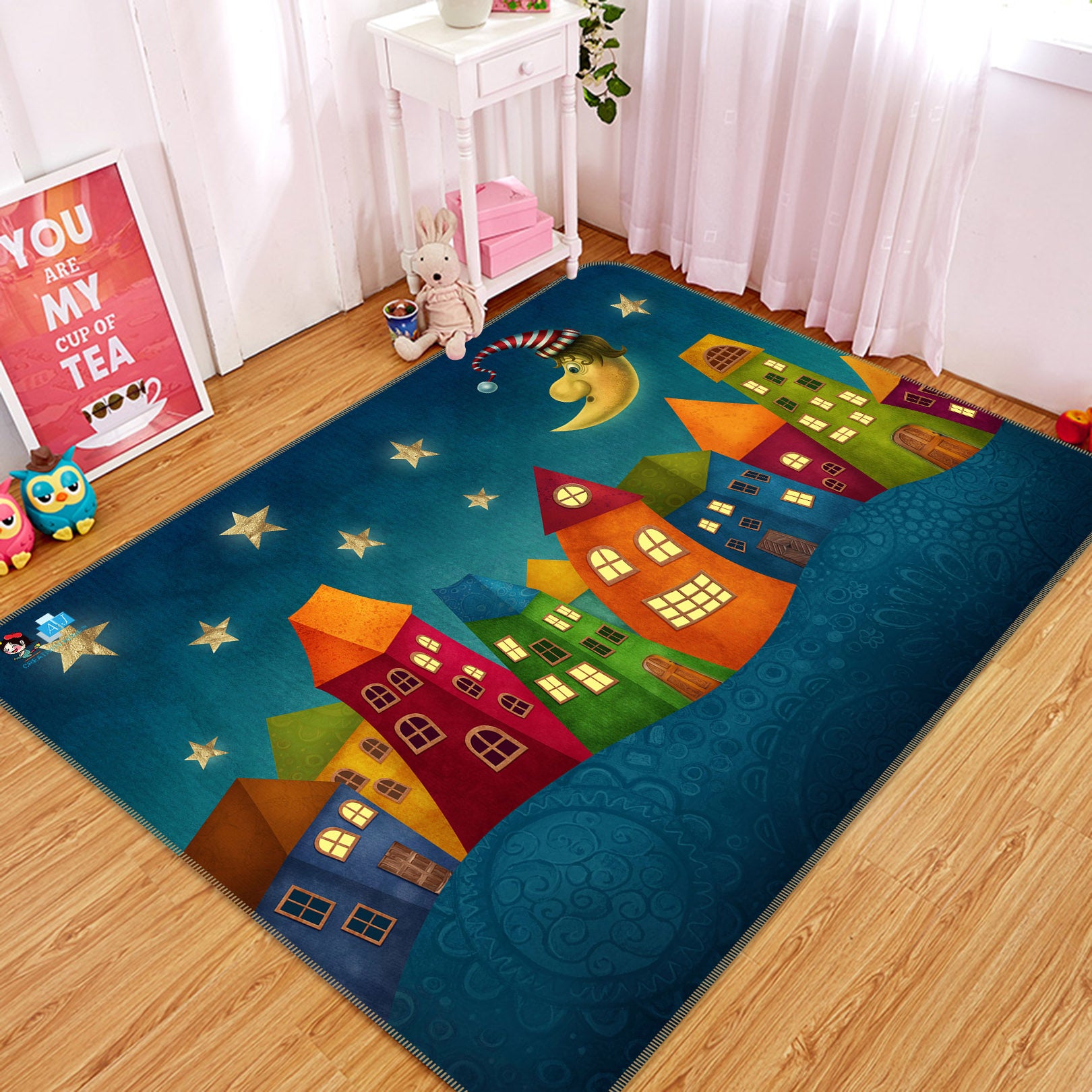 3D Colorful House 66116 Non Slip Rug Mat