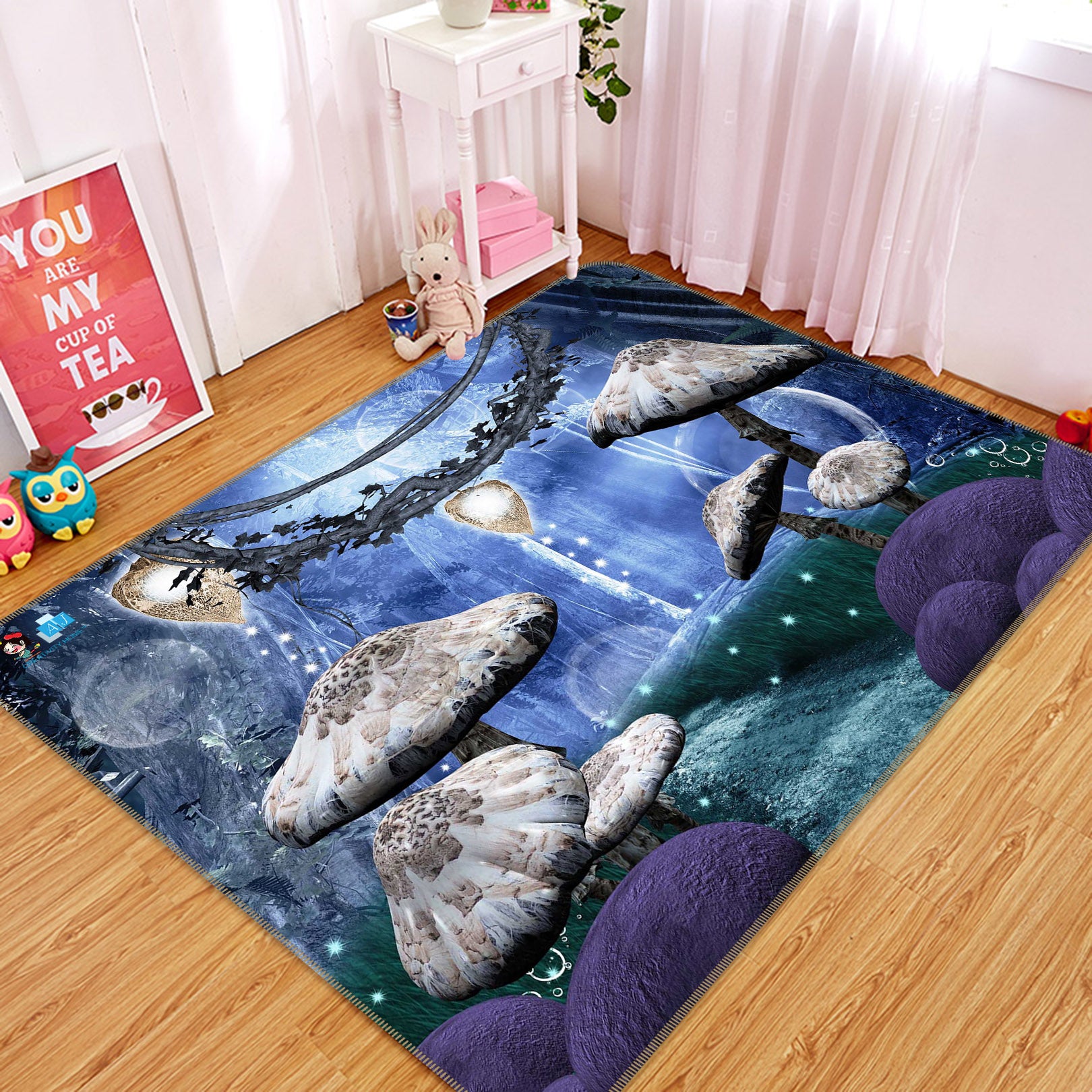 3D Mushroom 66071 Non Slip Rug Mat