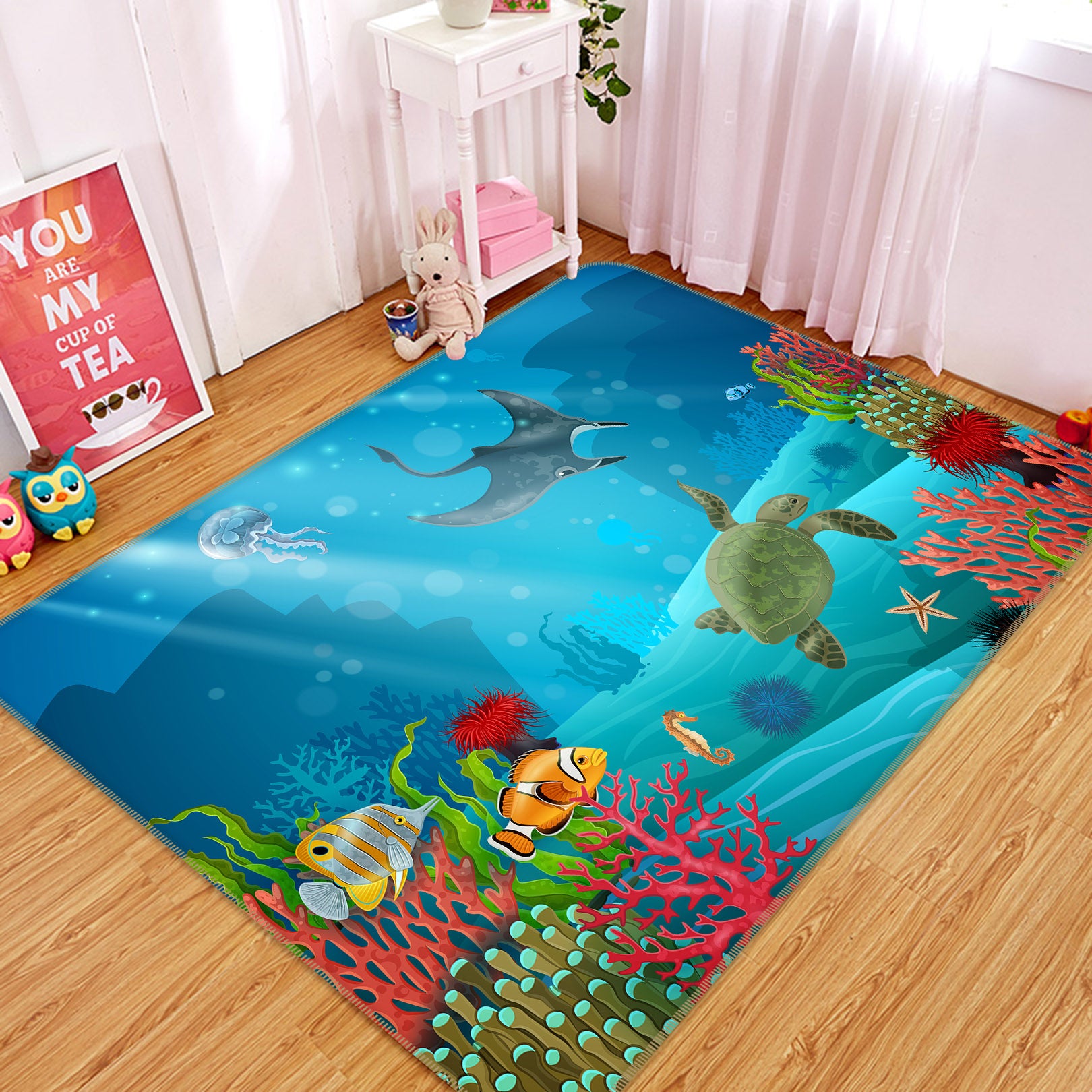 3D Sea Animals 36146 Non Slip Rug Mat