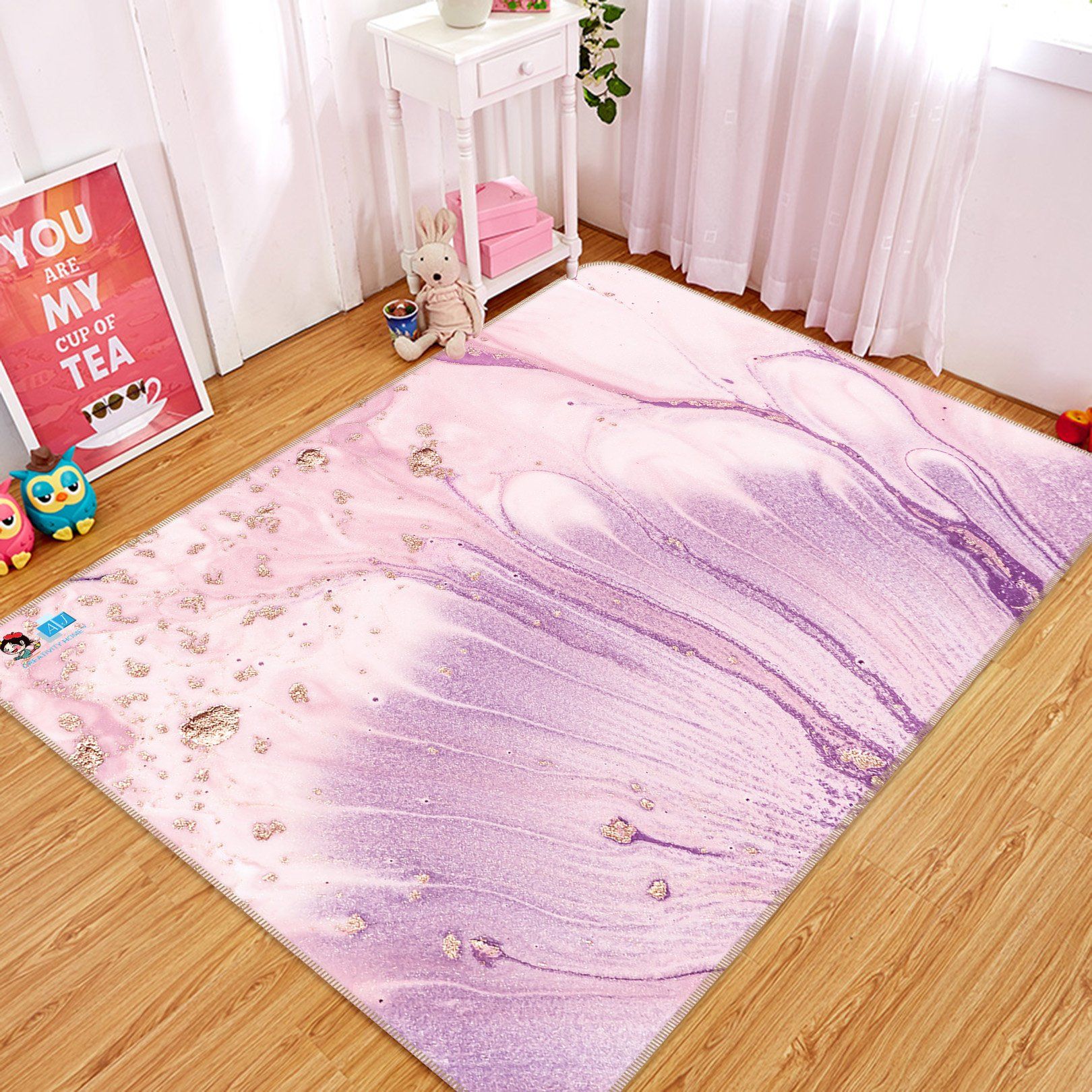 3D Pink Scalloped Pattern 84 Non Slip Rug Mat Mat AJ Creativity Home 