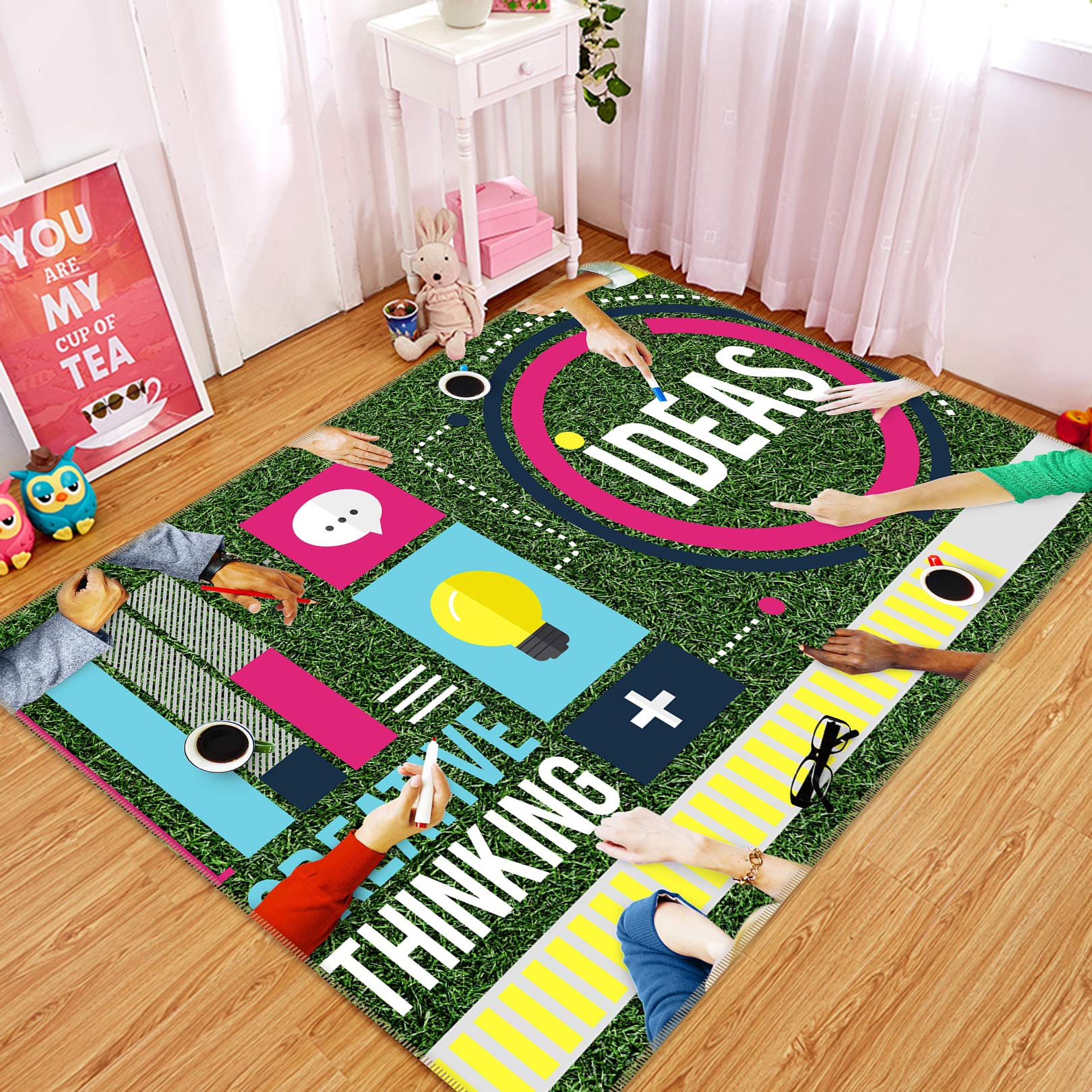 3D Pattern 77114 Non Slip Rug Mat
