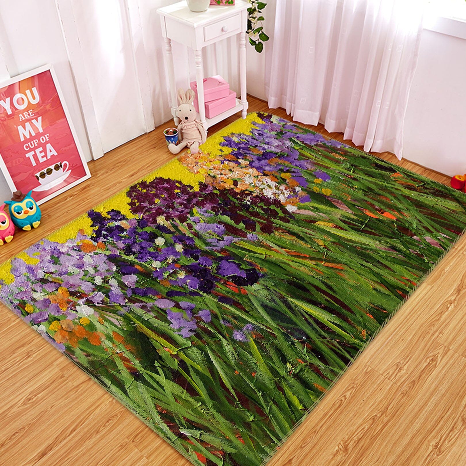 3D Wildflowers Bloom 1107 Allan P. Friedlander Rug Non Slip Rug Mat Mat AJ Creativity Home 
