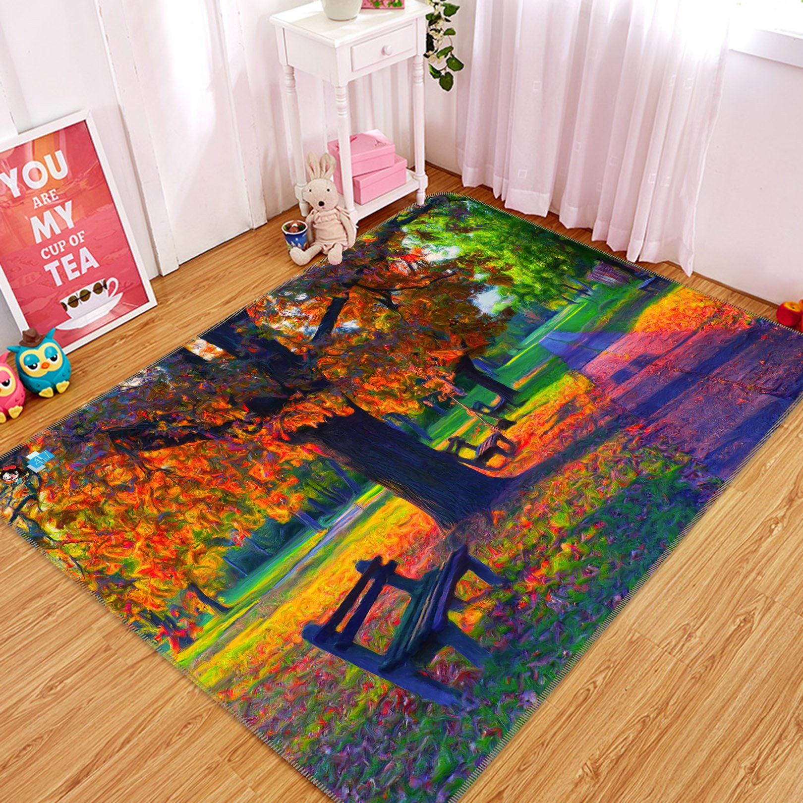 3D Pretty Garden Painting 190 Non Slip Rug Mat Mat AJ Creativity Home 