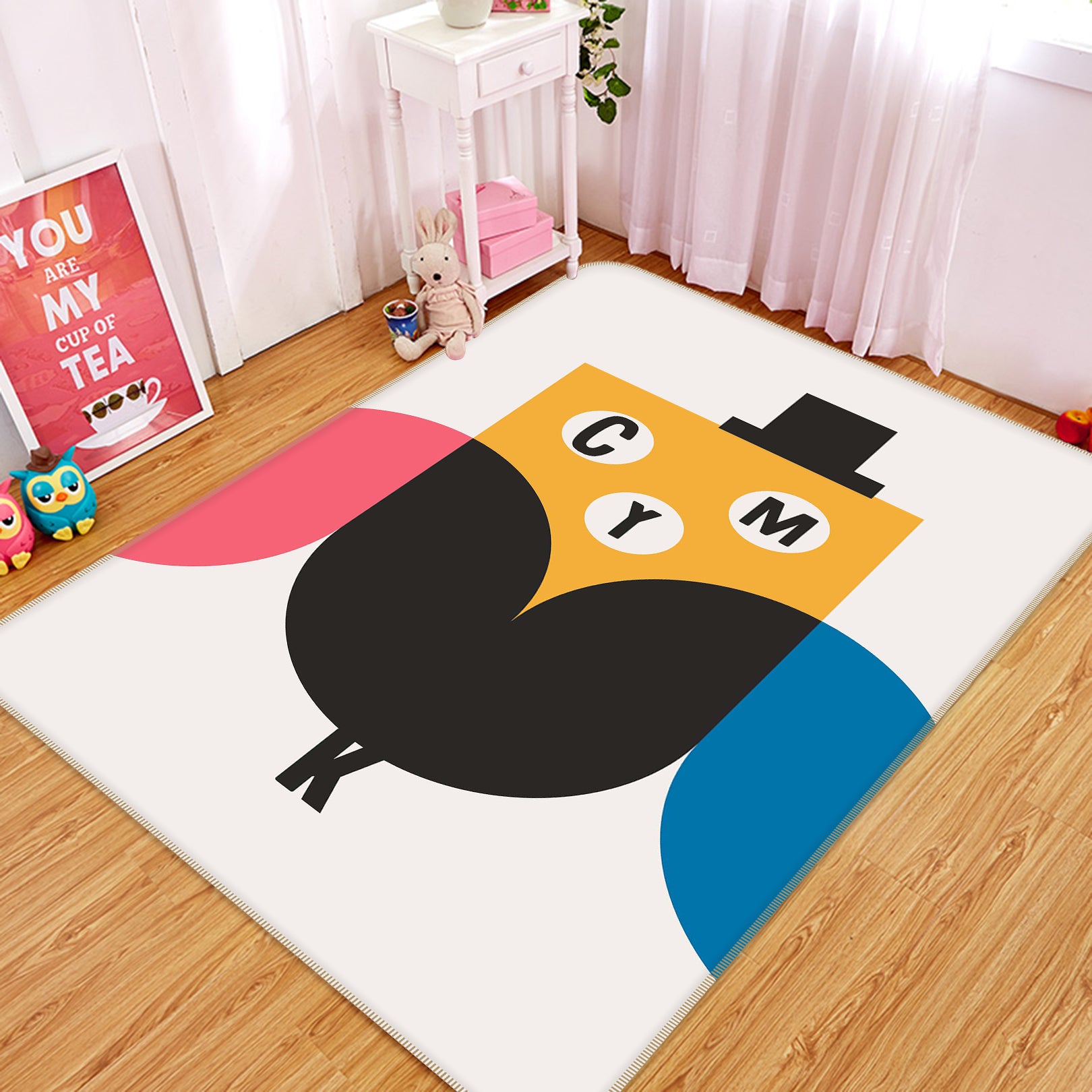 3D Cartoon Owl 1027 Boris Draschoff Rug Non Slip Rug Mat