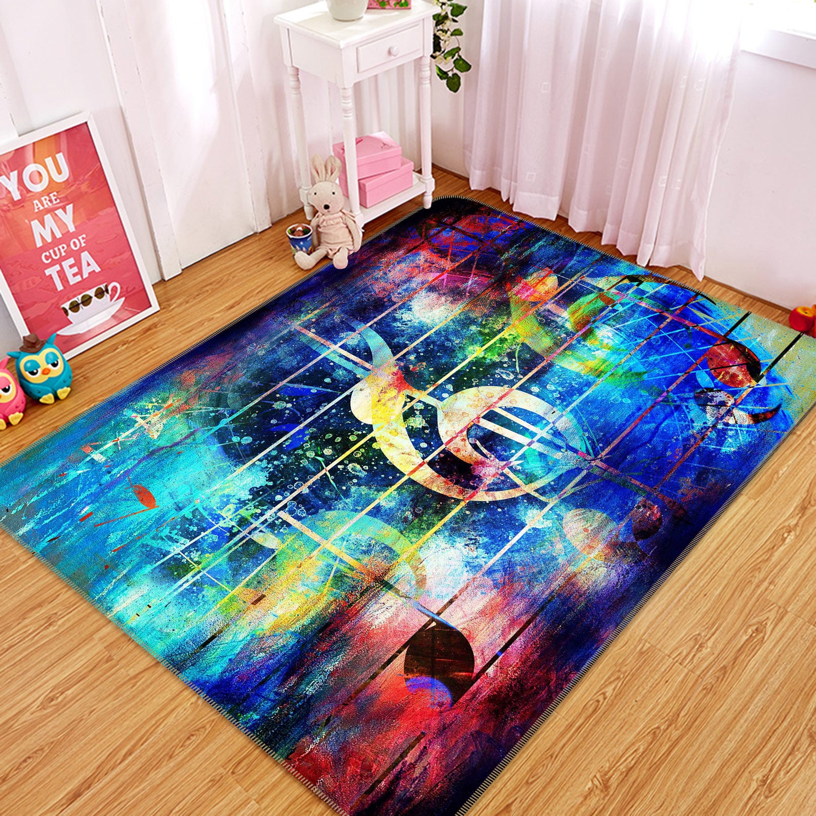 3D Musical Note 37075 Non Slip Rug Mat