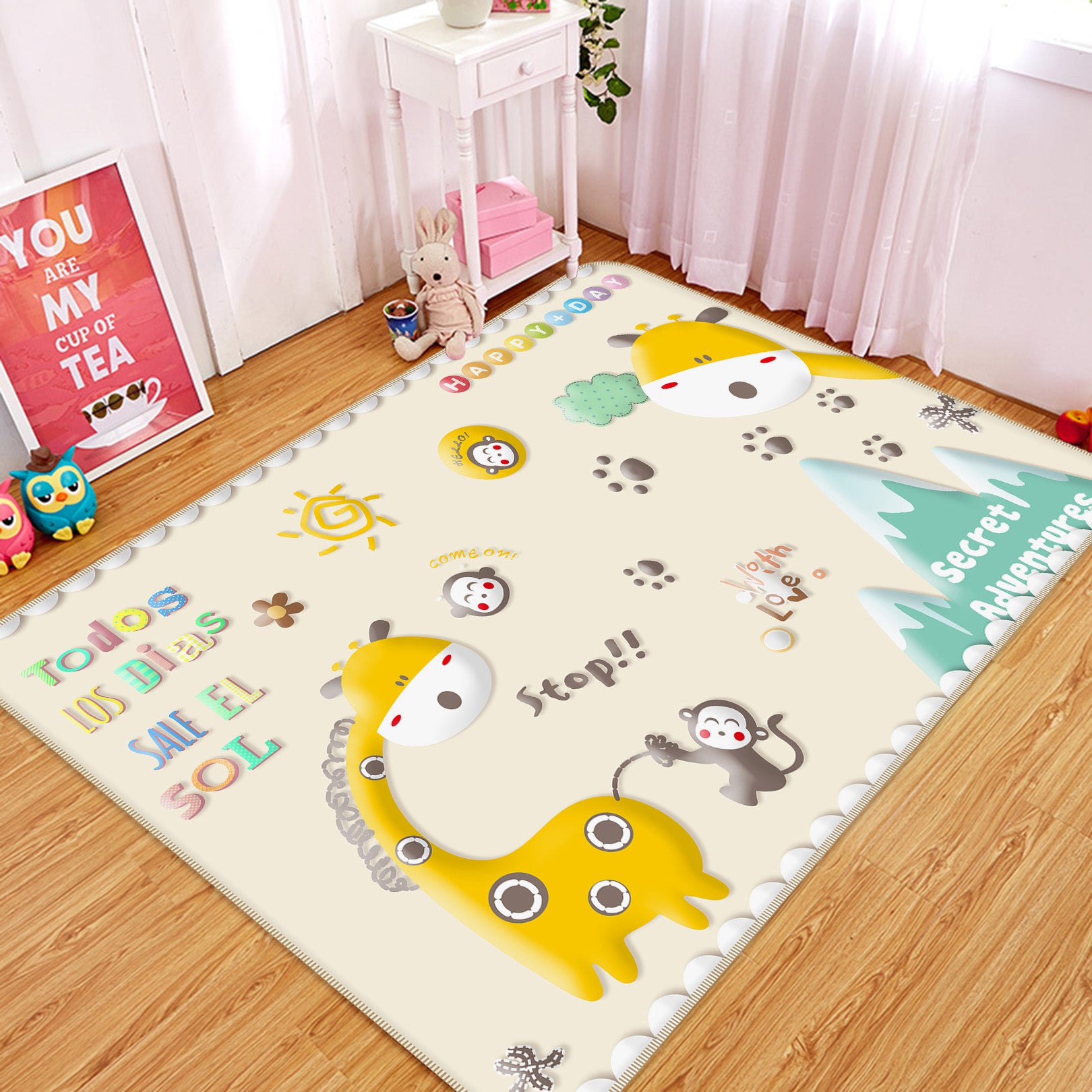 3D Giraffe 34071 Non Slip Rug Mat