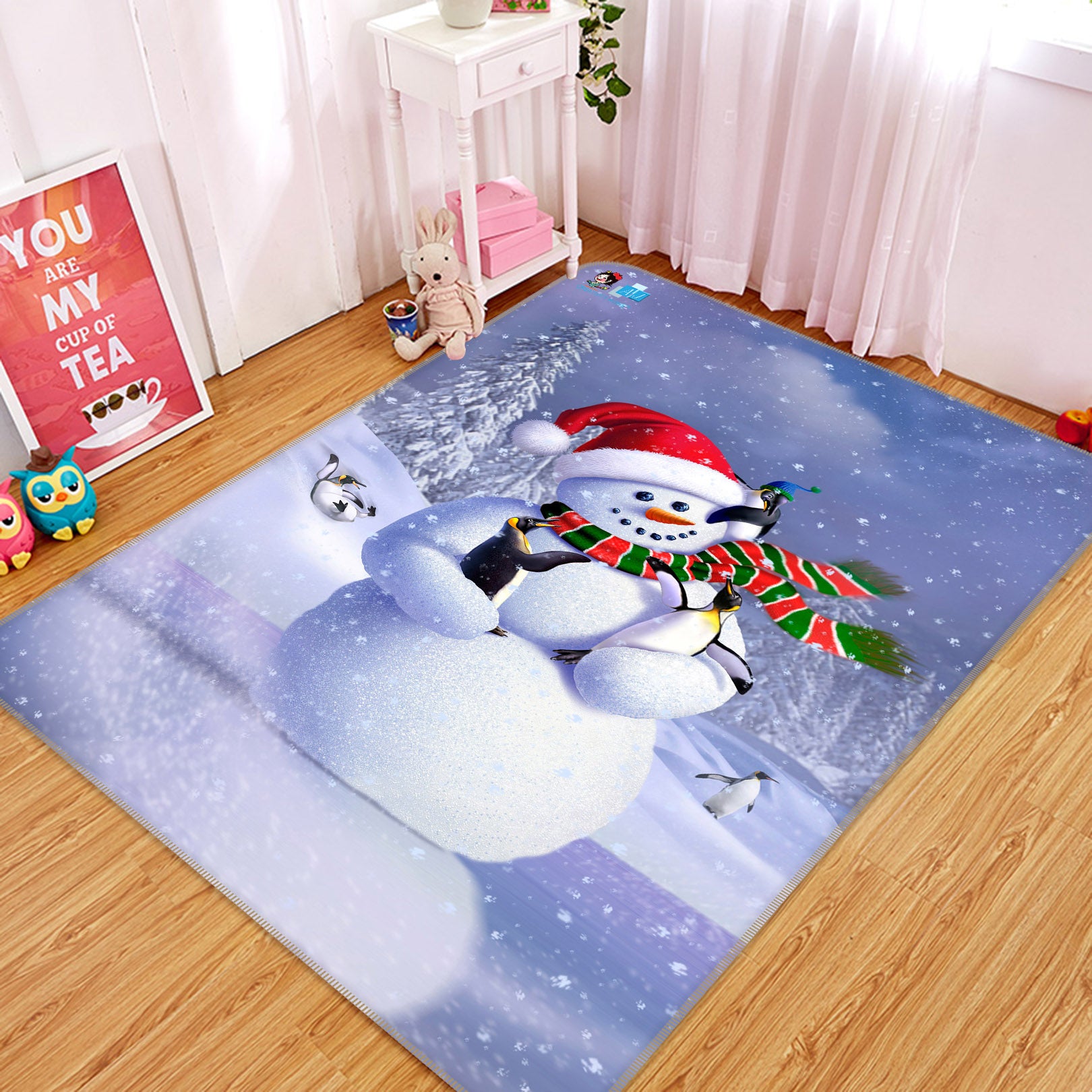 3D Snowman 85101 Jerry LoFaro Rug Non Slip Rug Mat