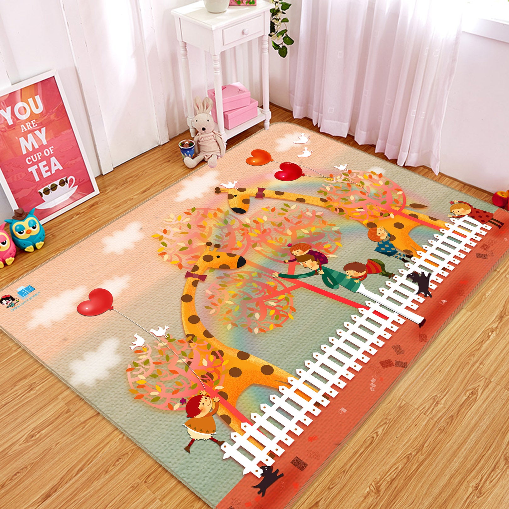 3D Giraffe 66109 Non Slip Rug Mat