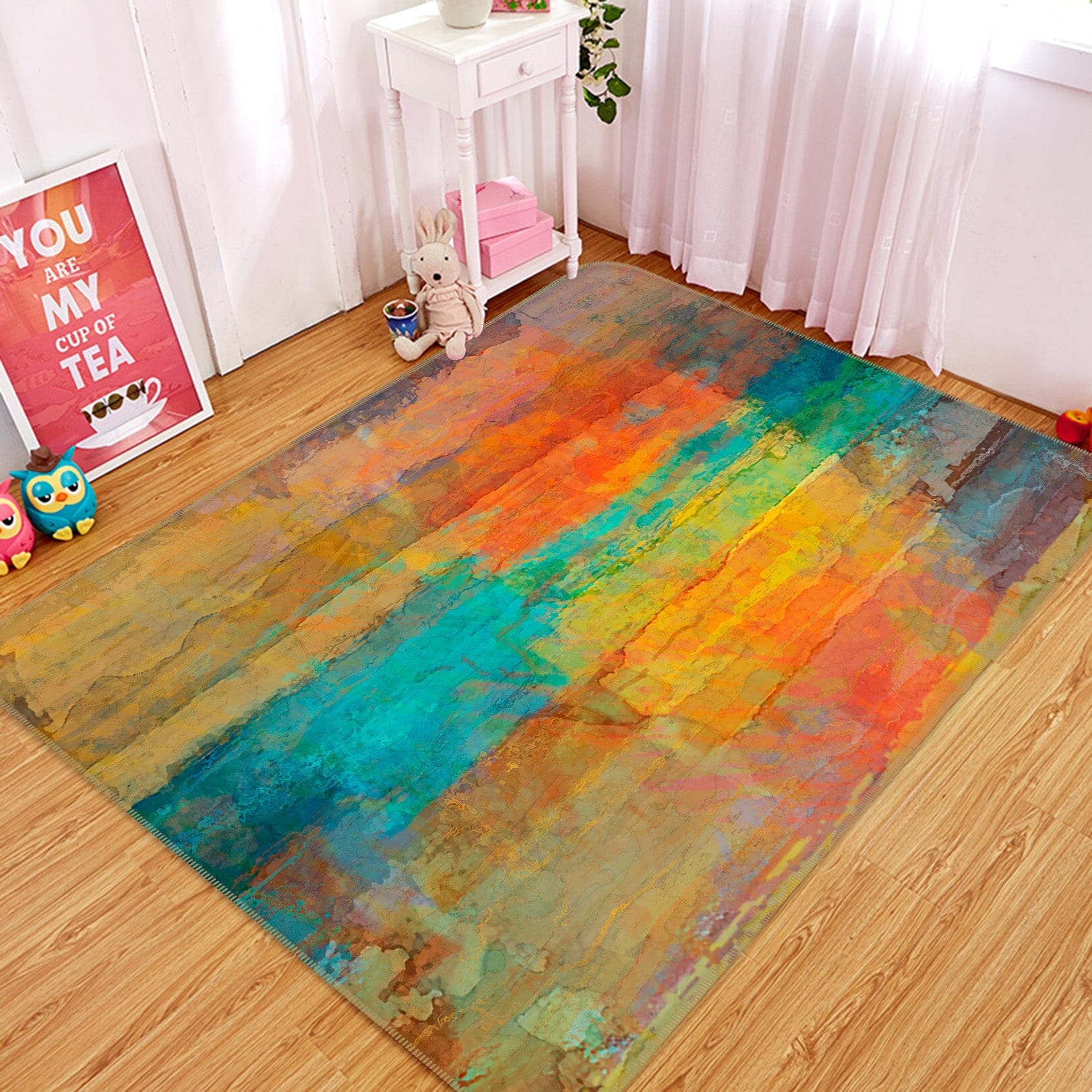 3D Color Painting 123 Michael Tienhaara Rug Non Slip Rug Mat Mat AJ Creativity Home 
