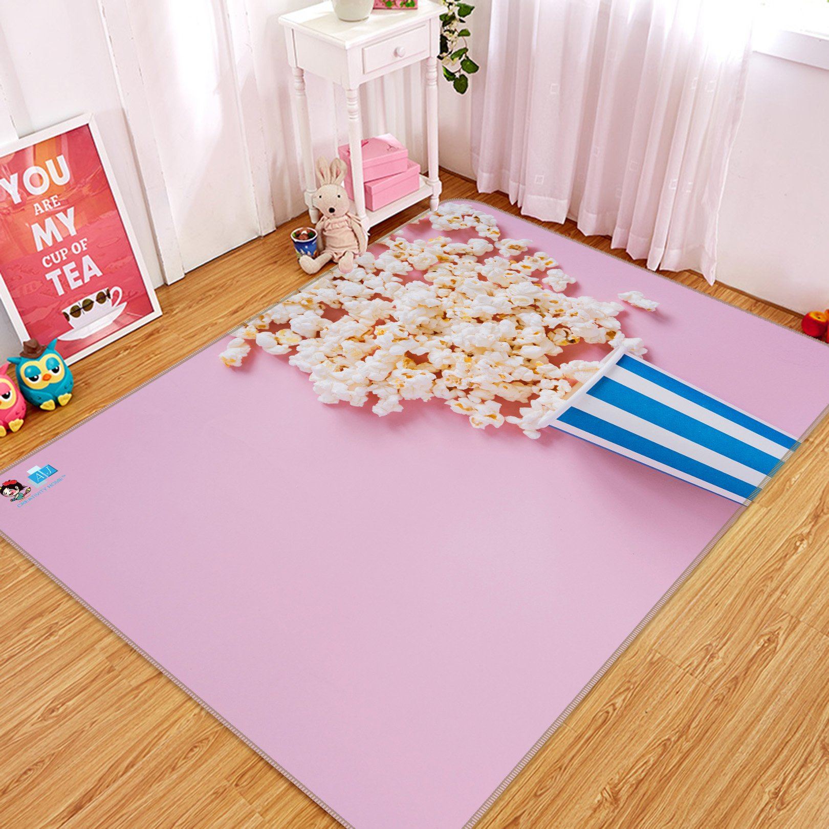 3D Popcorn Cup 212 Non Slip Rug Mat Mat AJ Creativity Home 