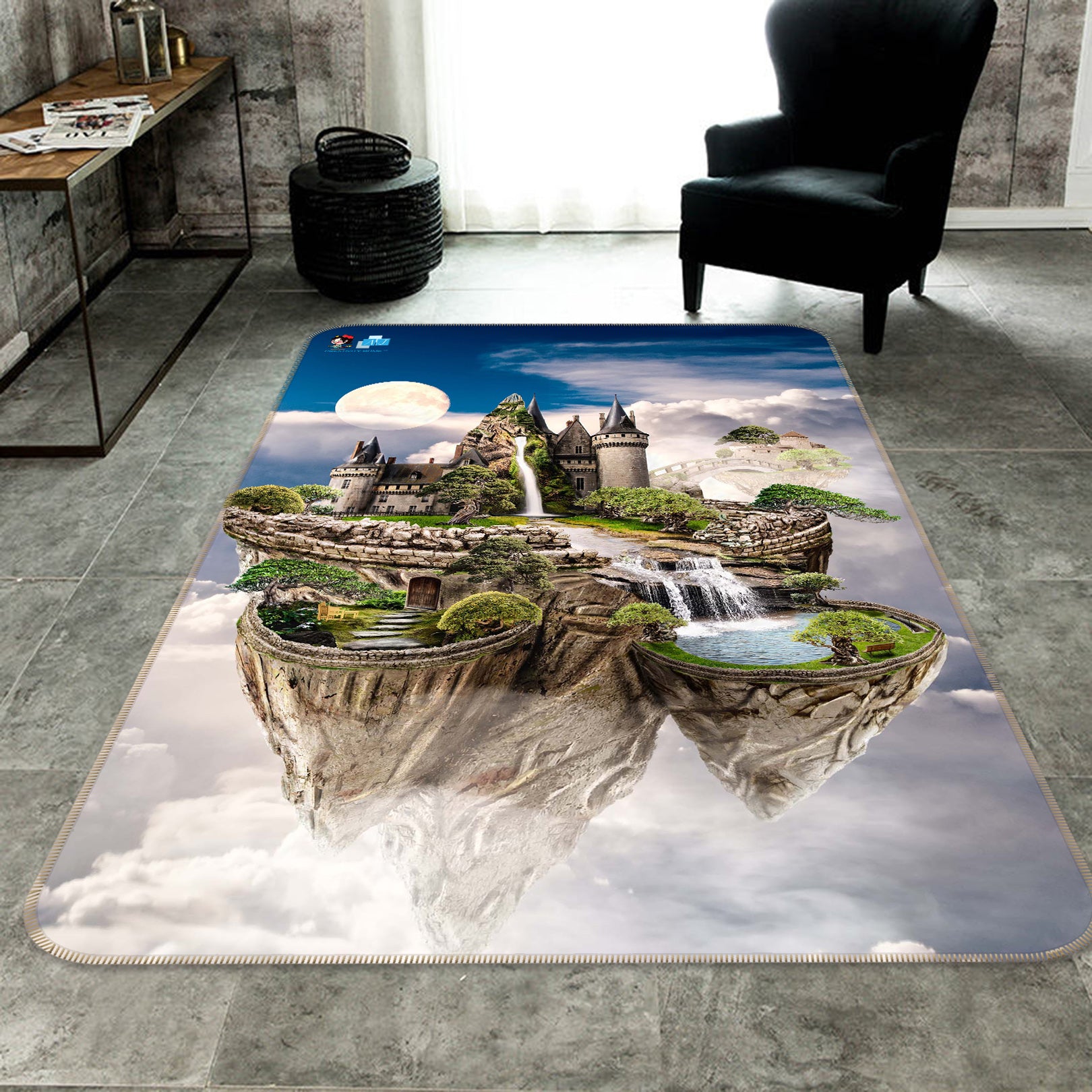 3D Sky Island 66137 Non Slip Rug Mat