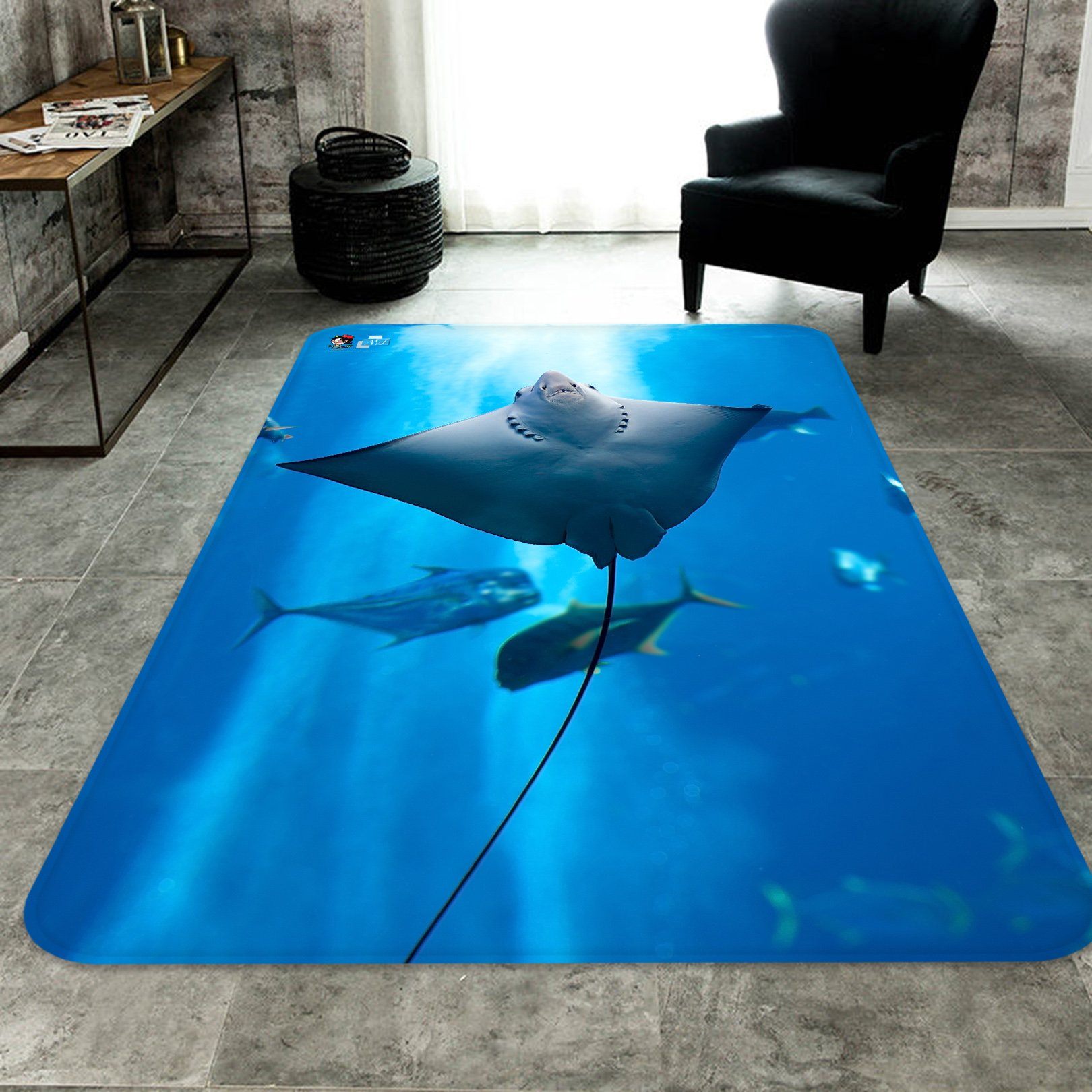 3D Manta Ray 2634 Non Slip Rug Mat Mat AJ Creativity Home 