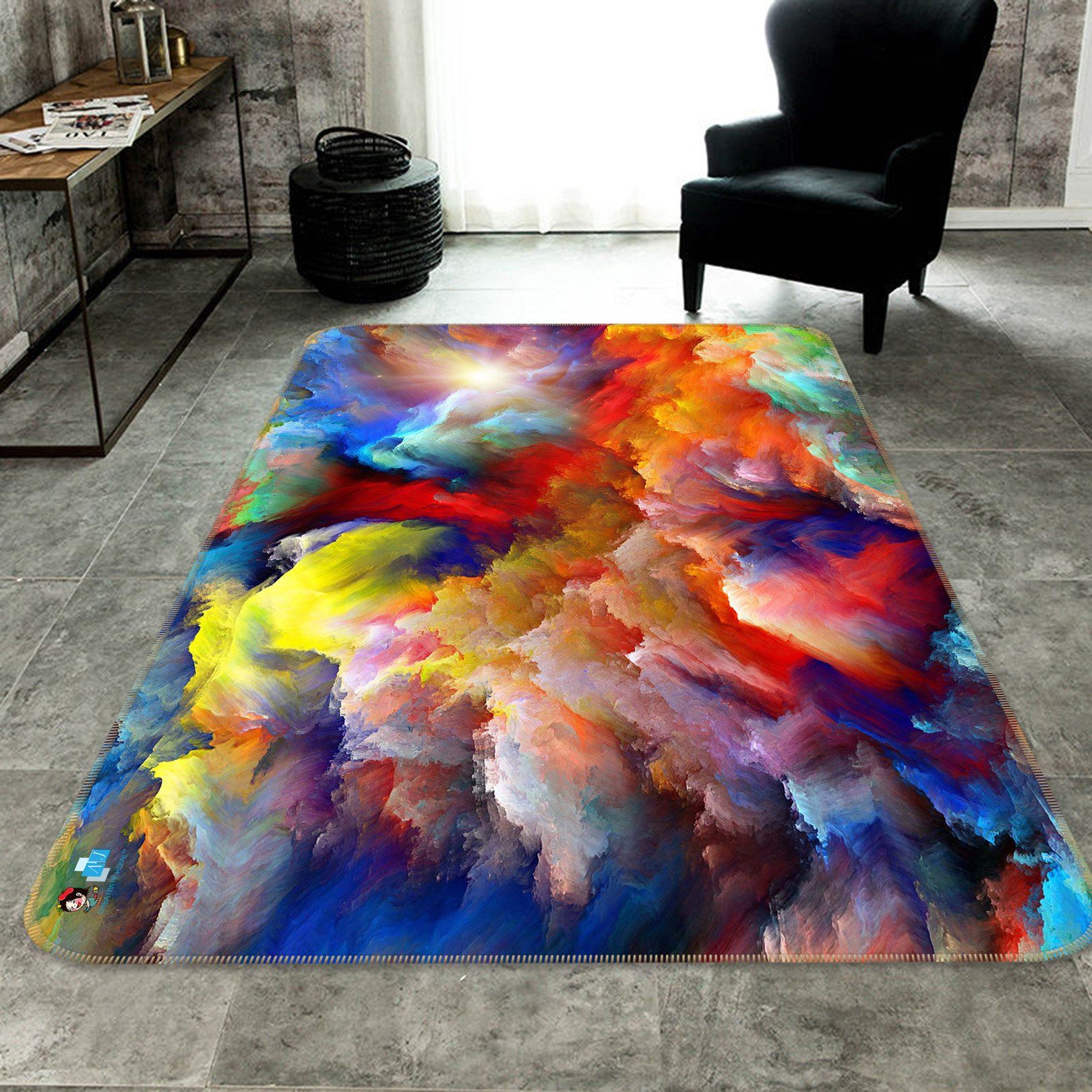 3D Color Nebula 668 Non Slip Rug Mat Mat AJ Creativity Home 