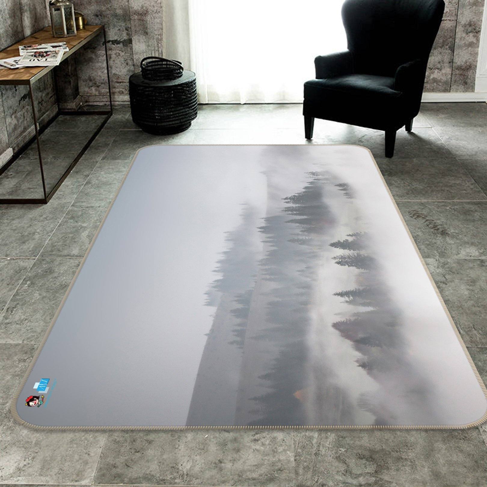 3D Fog Shrouded 137 Non Slip Rug Mat Mat AJ Creativity Home 