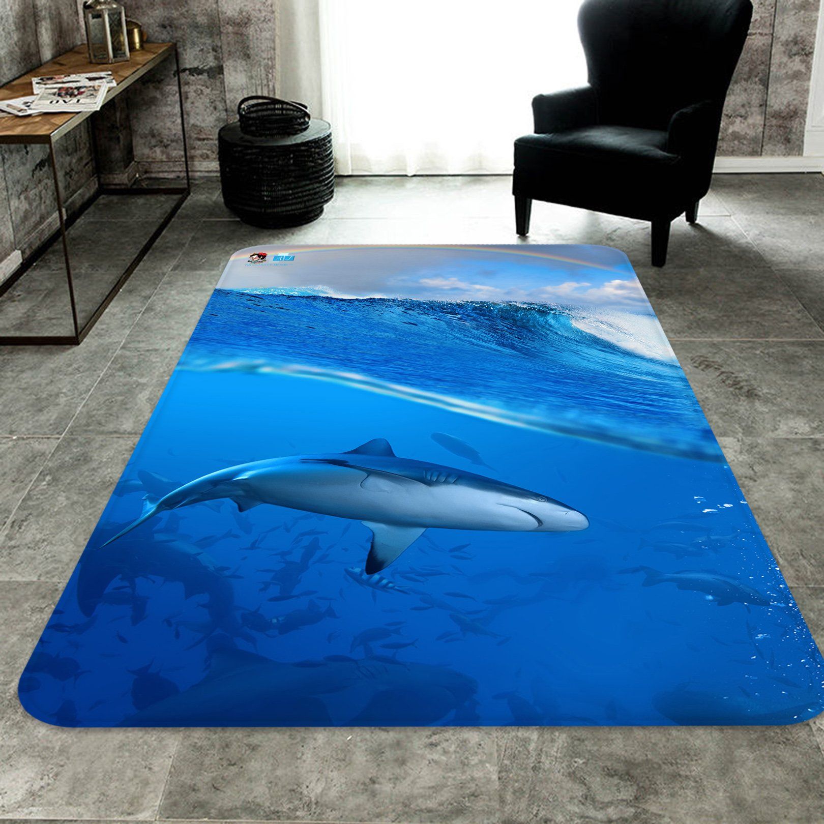 3D Shark 3521 Non Slip Rug Mat Mat AJ Creativity Home 
