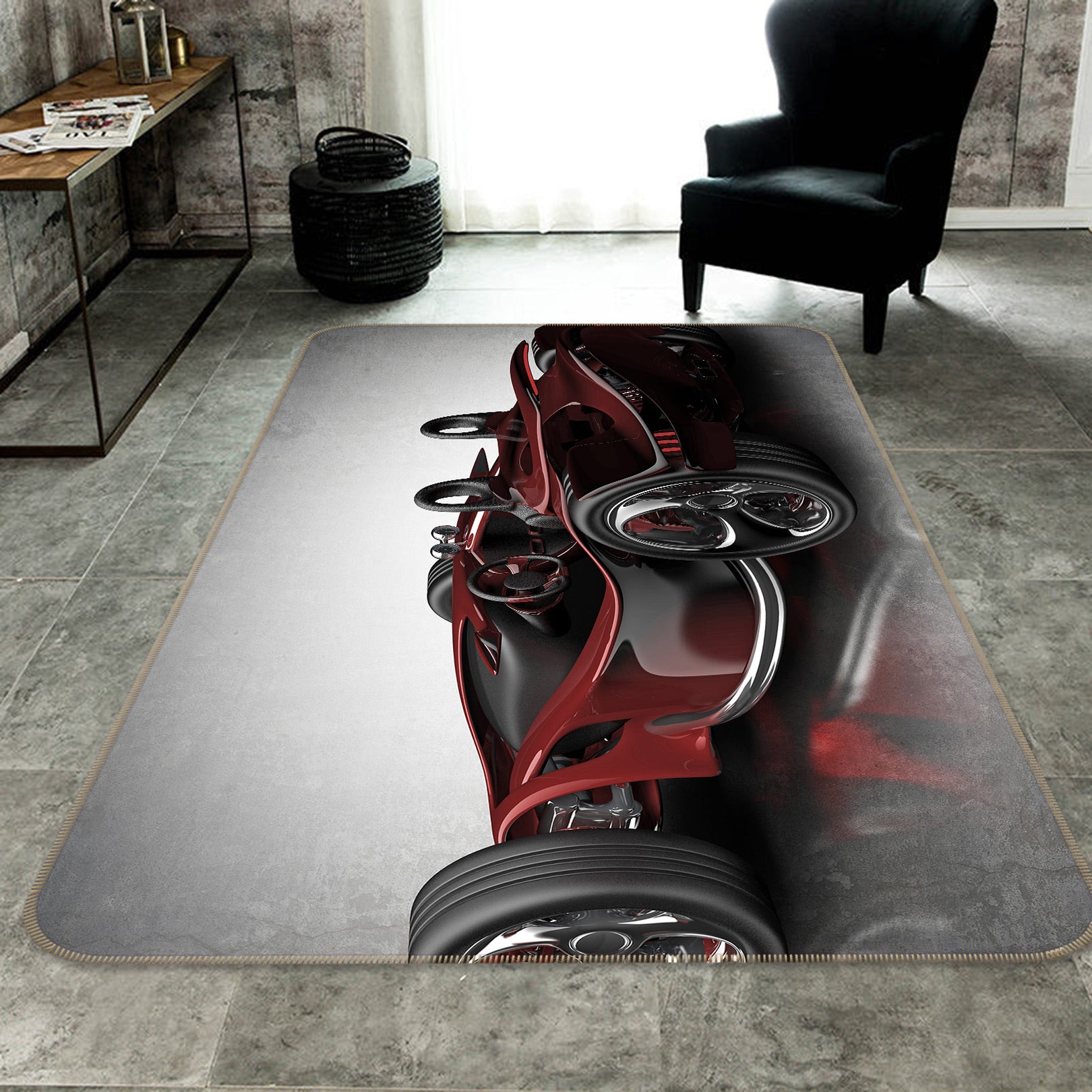 3D Racing Car 67185 Vehicle Non Slip Rug Mat