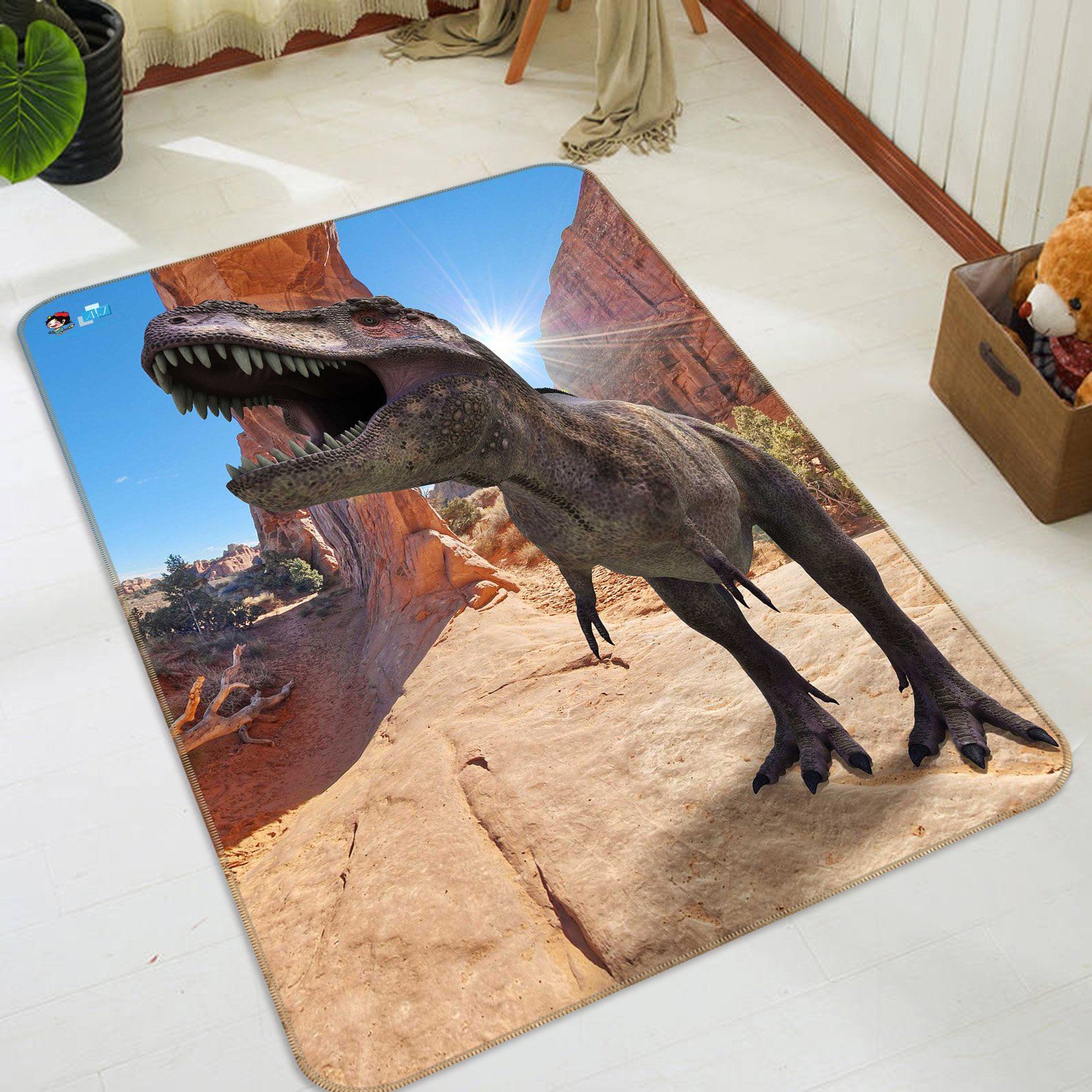 3D Wilderness Dinosaur 225 Non Slip Rug Mat Mat AJ Creativity Home 