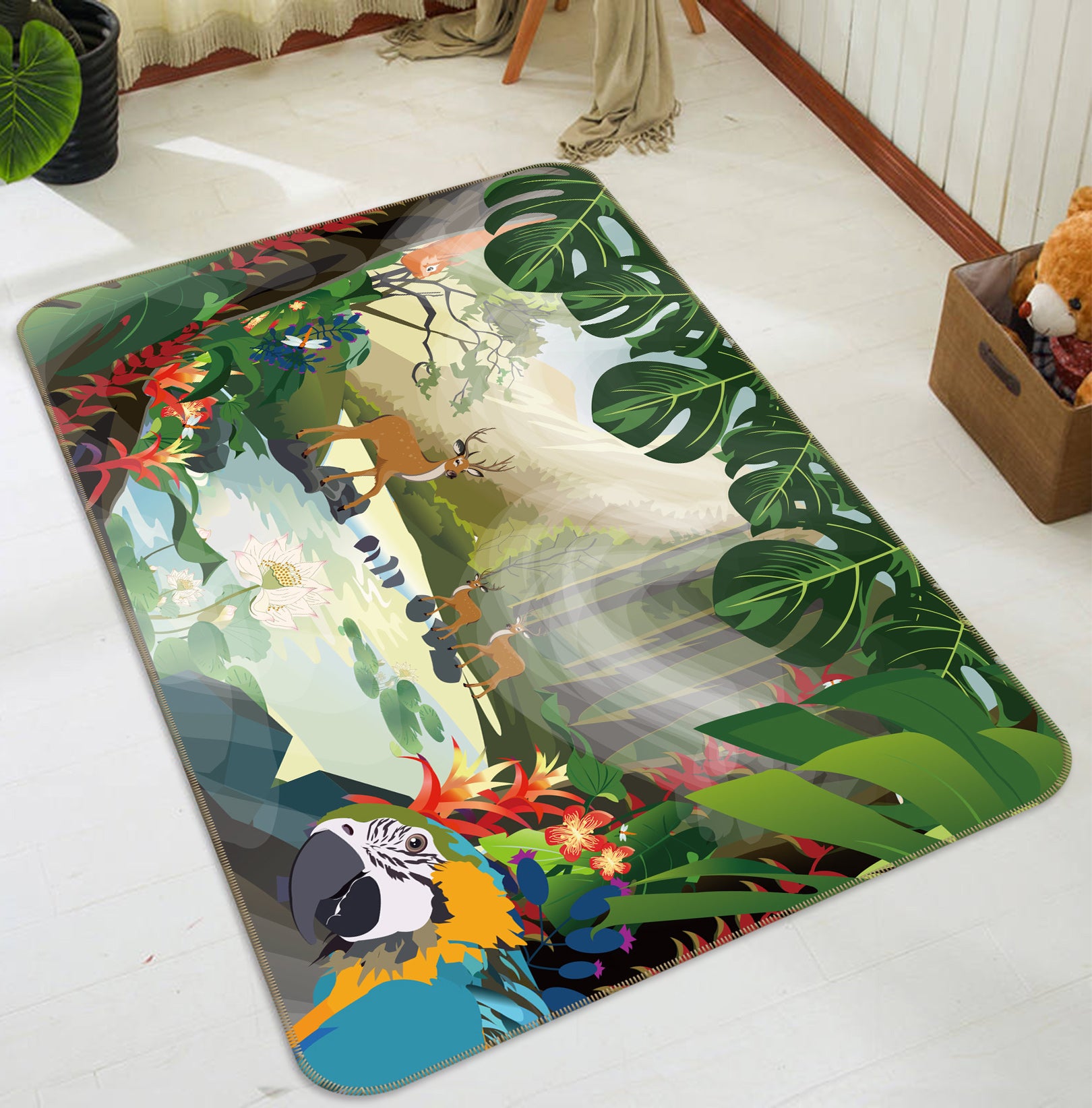3D Forest Animals 77052 Non Slip Rug Mat
