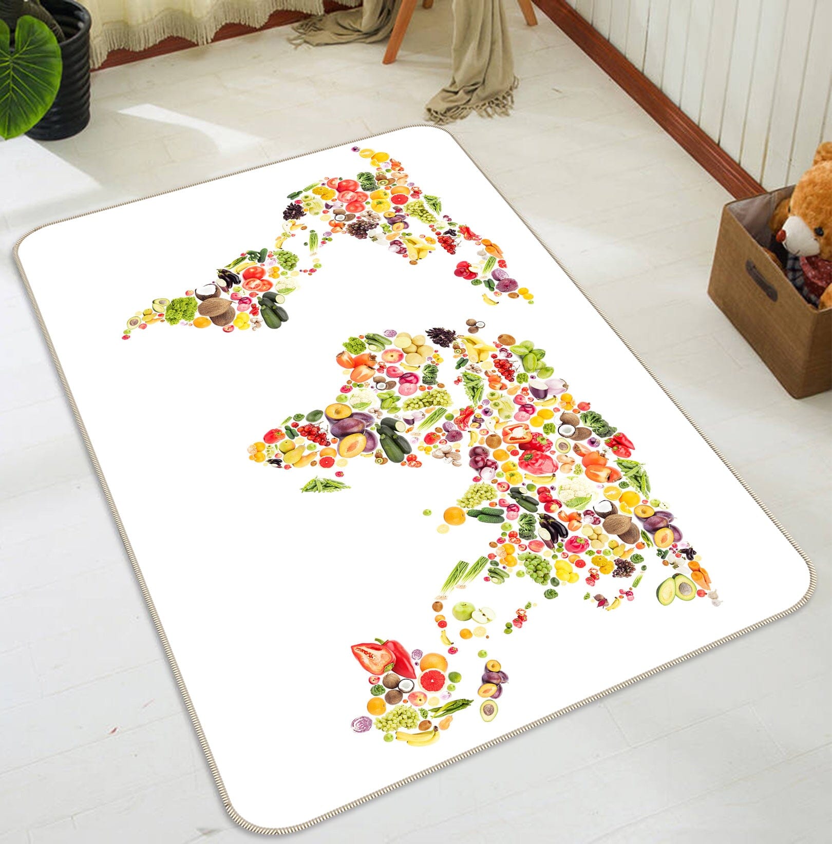 3D Abstract Art 281 World Map Non Slip Rug Mat Mat AJ Creativity Home 