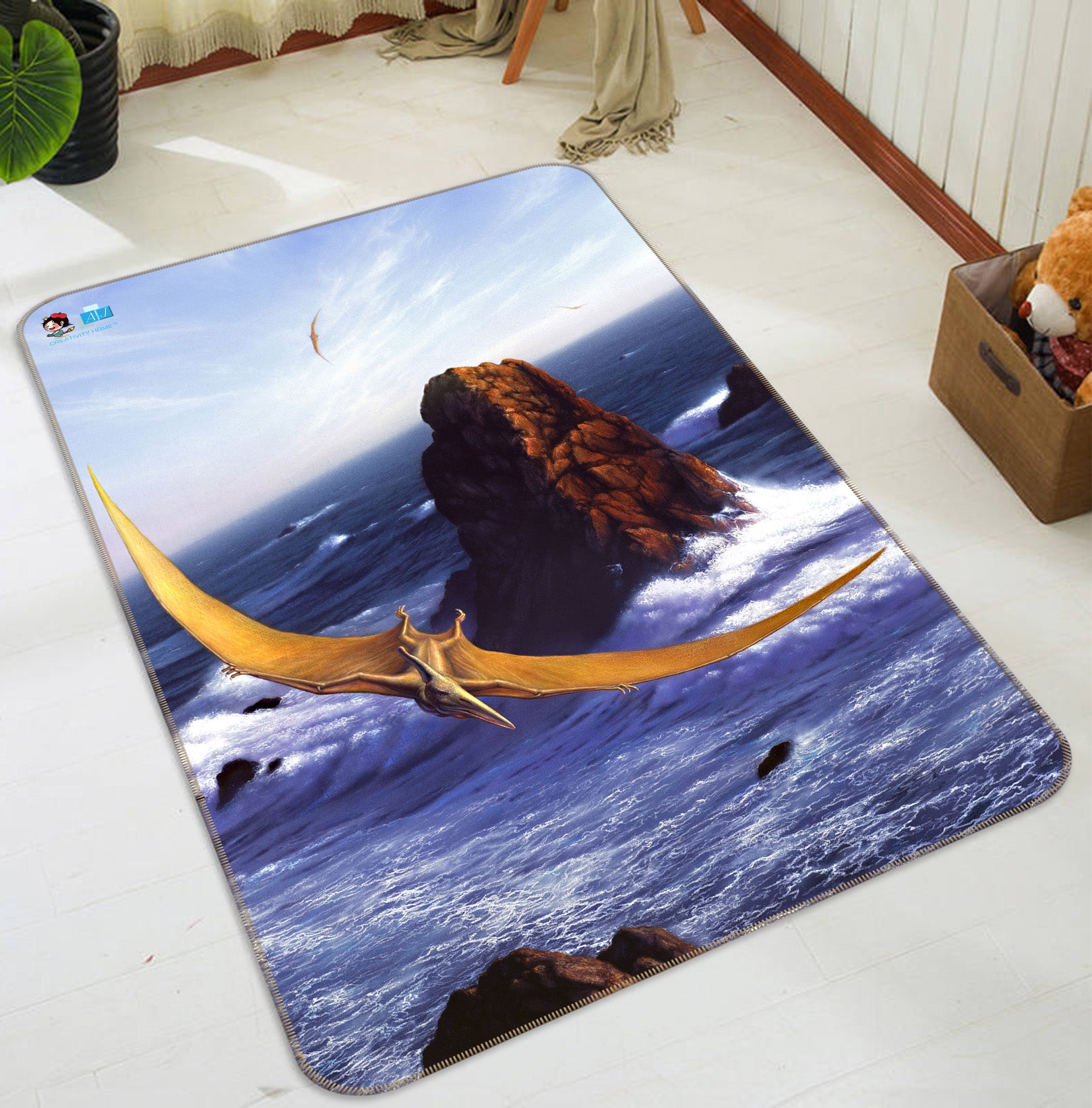 3D Pteranadon 85097 Jerry LoFaro Rug Non Slip Rug Mat