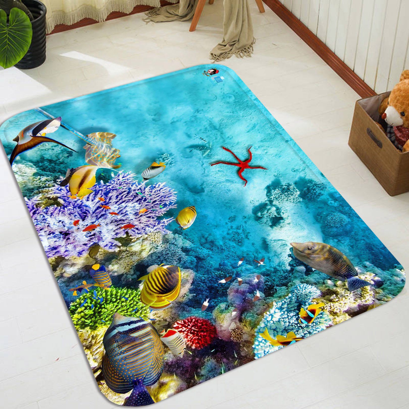 3D Bright Seabed 101 Non Slip Rug Mat Mat AJ Creativity Home 