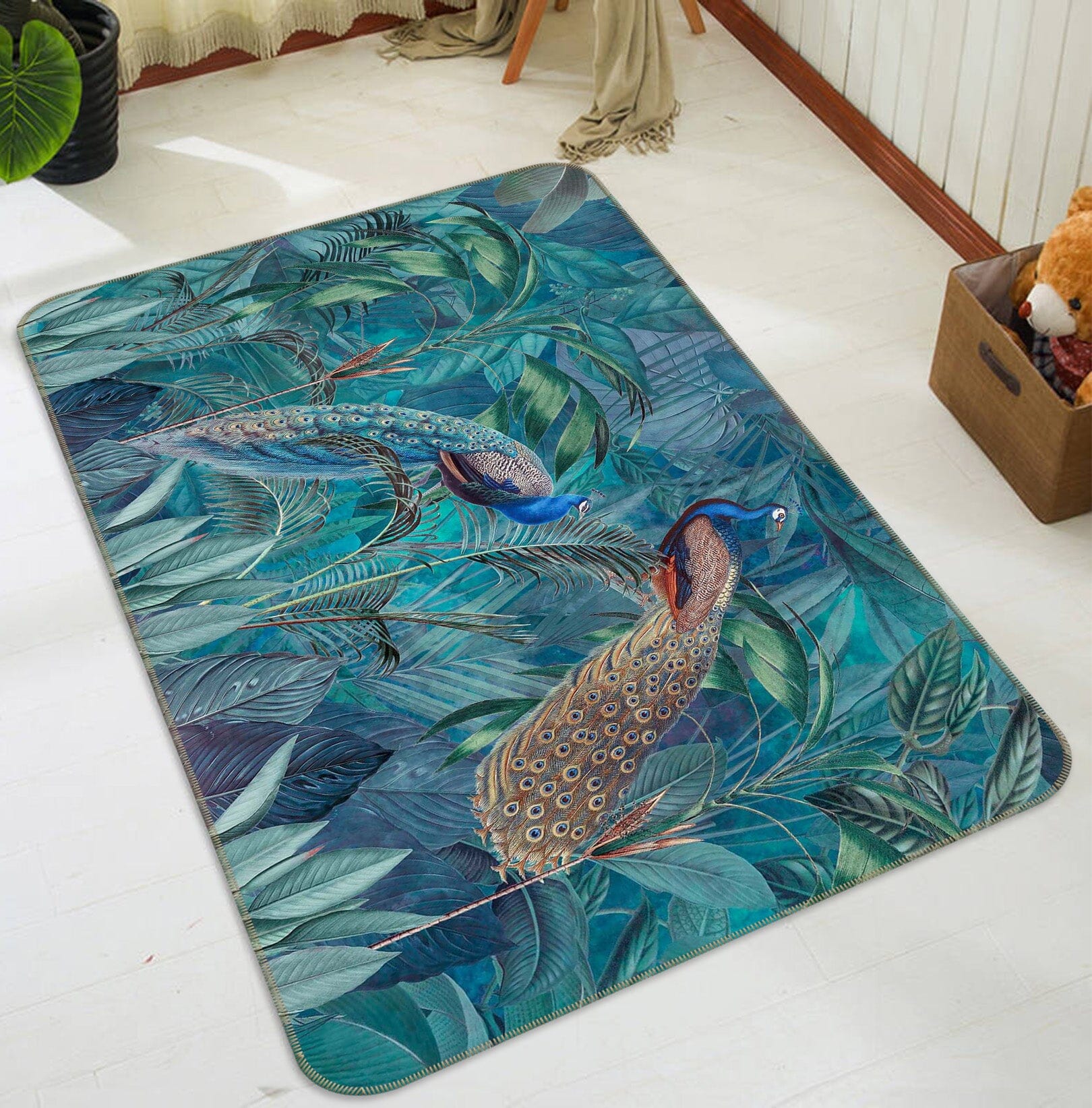 3D Peacock Home 1013 Andrea haase Rug Non Slip Rug Mat Mat AJ Creativity Home 