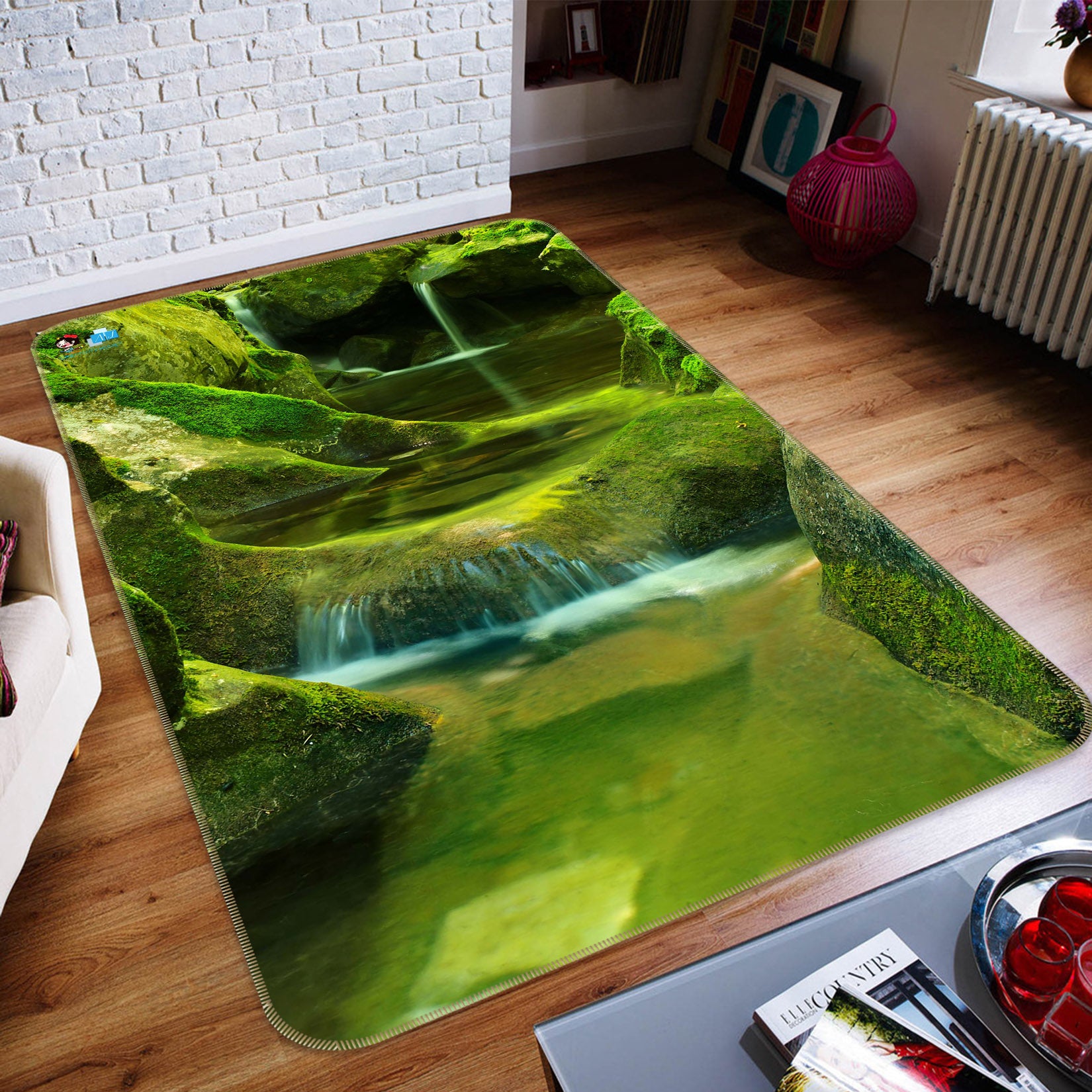 3D Green Grass 66143 Non Slip Rug Mat