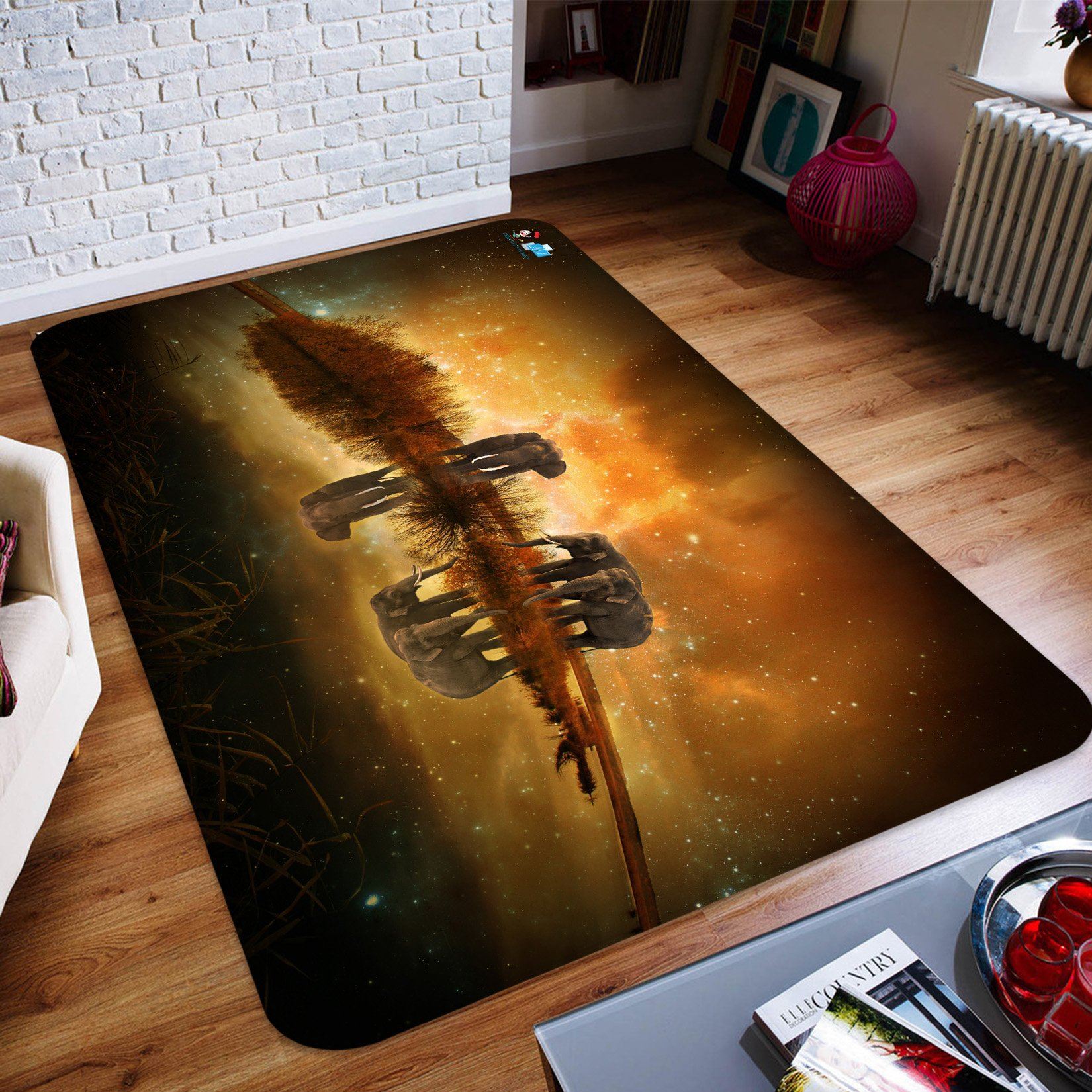 3D Elephant 342 Non Slip Rug Mat Mat AJ Creativity Home 
