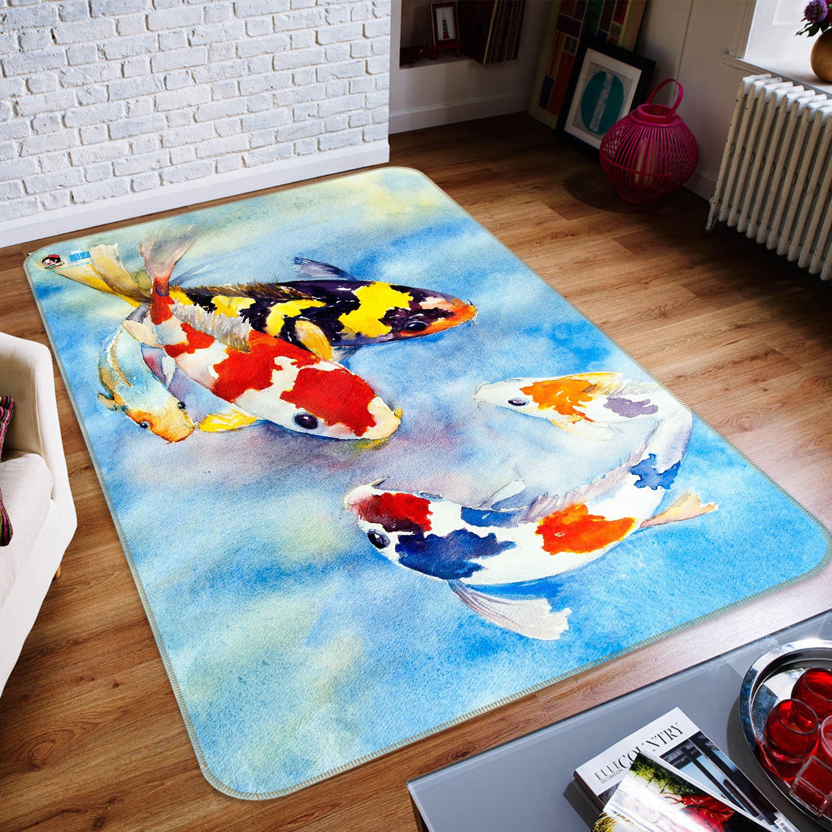 3D Color Goldfish 66136 Non Slip Rug Mat