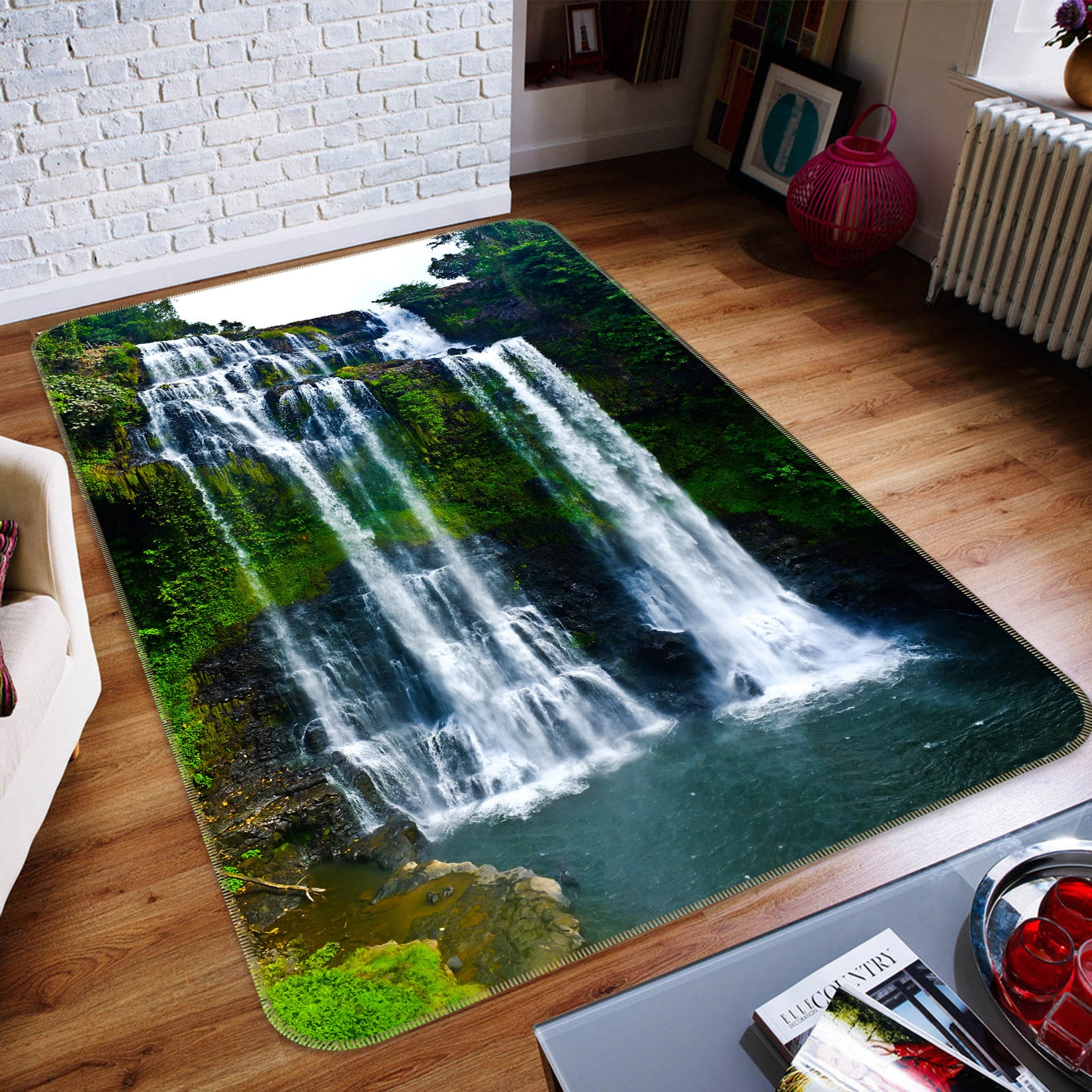 3D Waterfall 26022 Non Slip Rug Mat