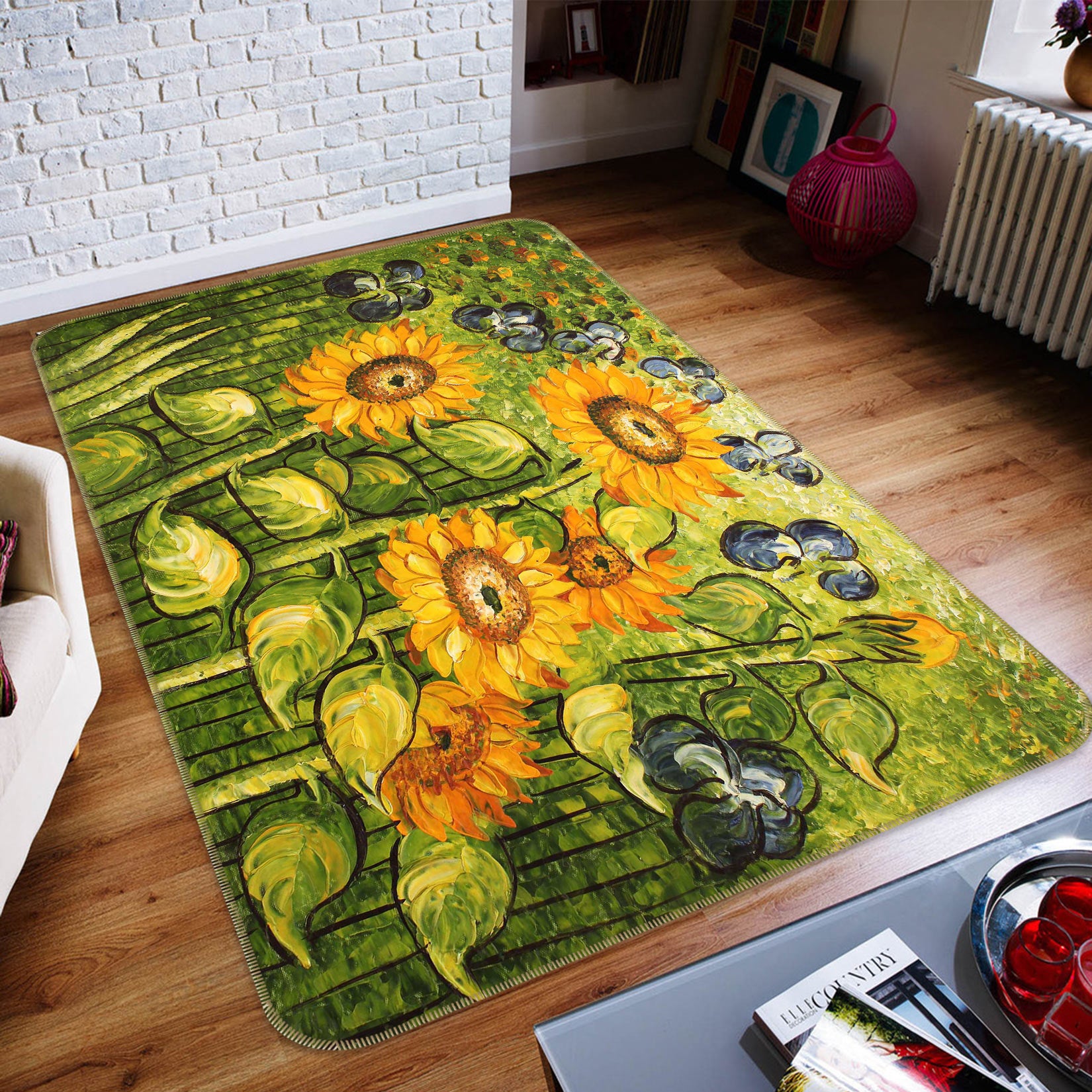 3D Sunflower 75148 Non Slip Rug Mat