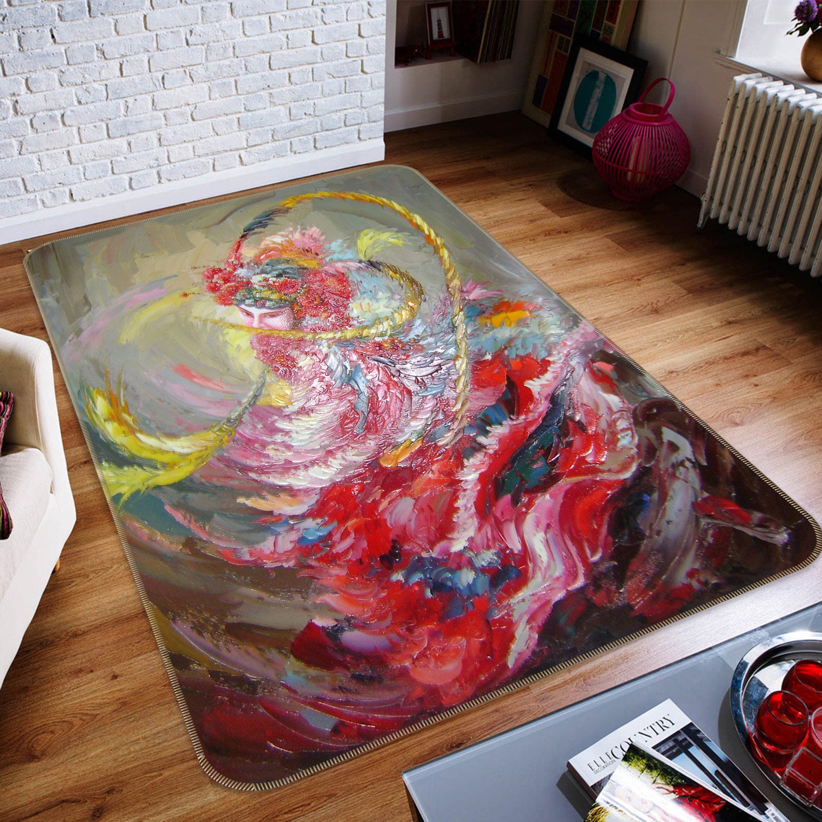 3D Pattern 76199 Non Slip Rug Mat