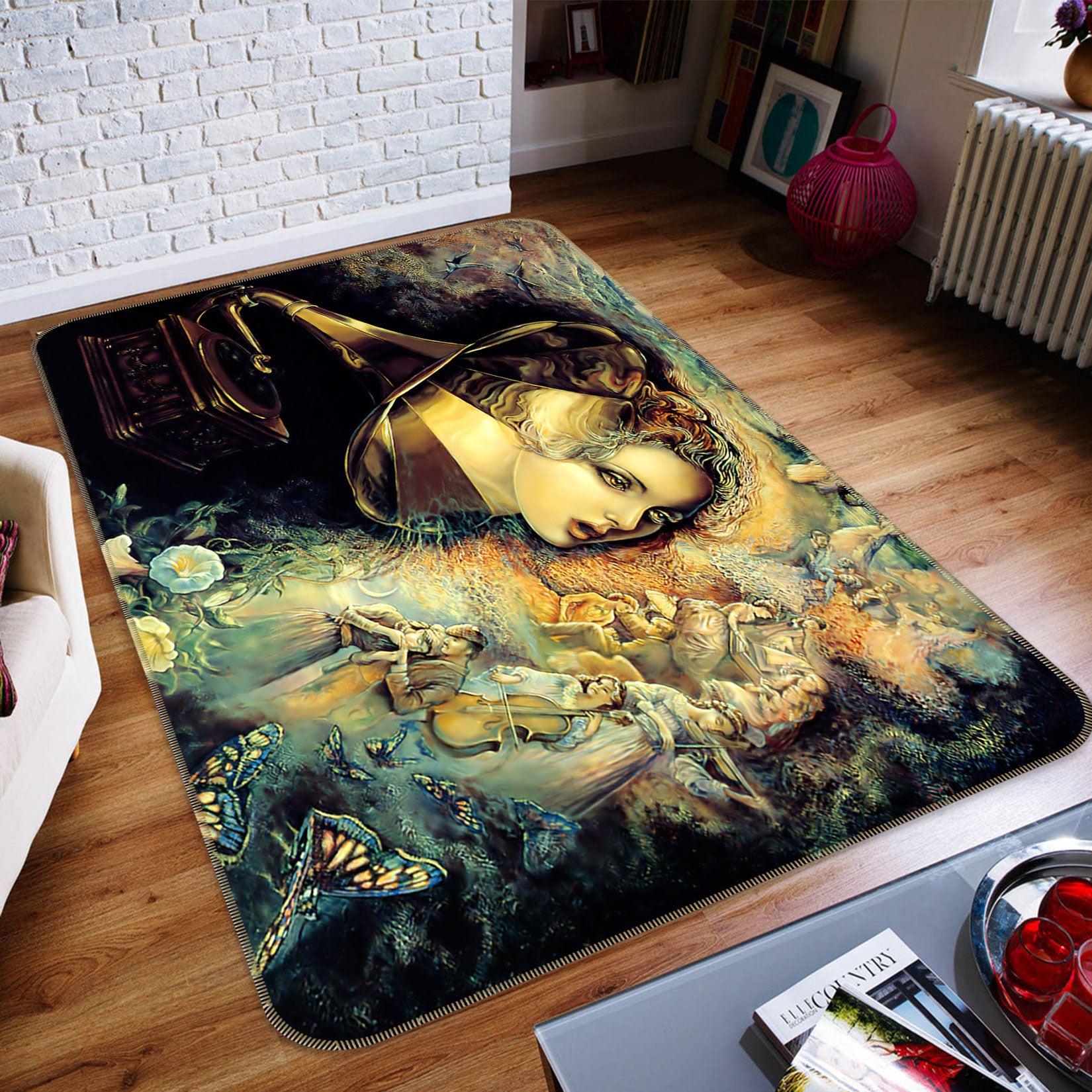 3D Record Player 76042 Non Slip Rug Mat