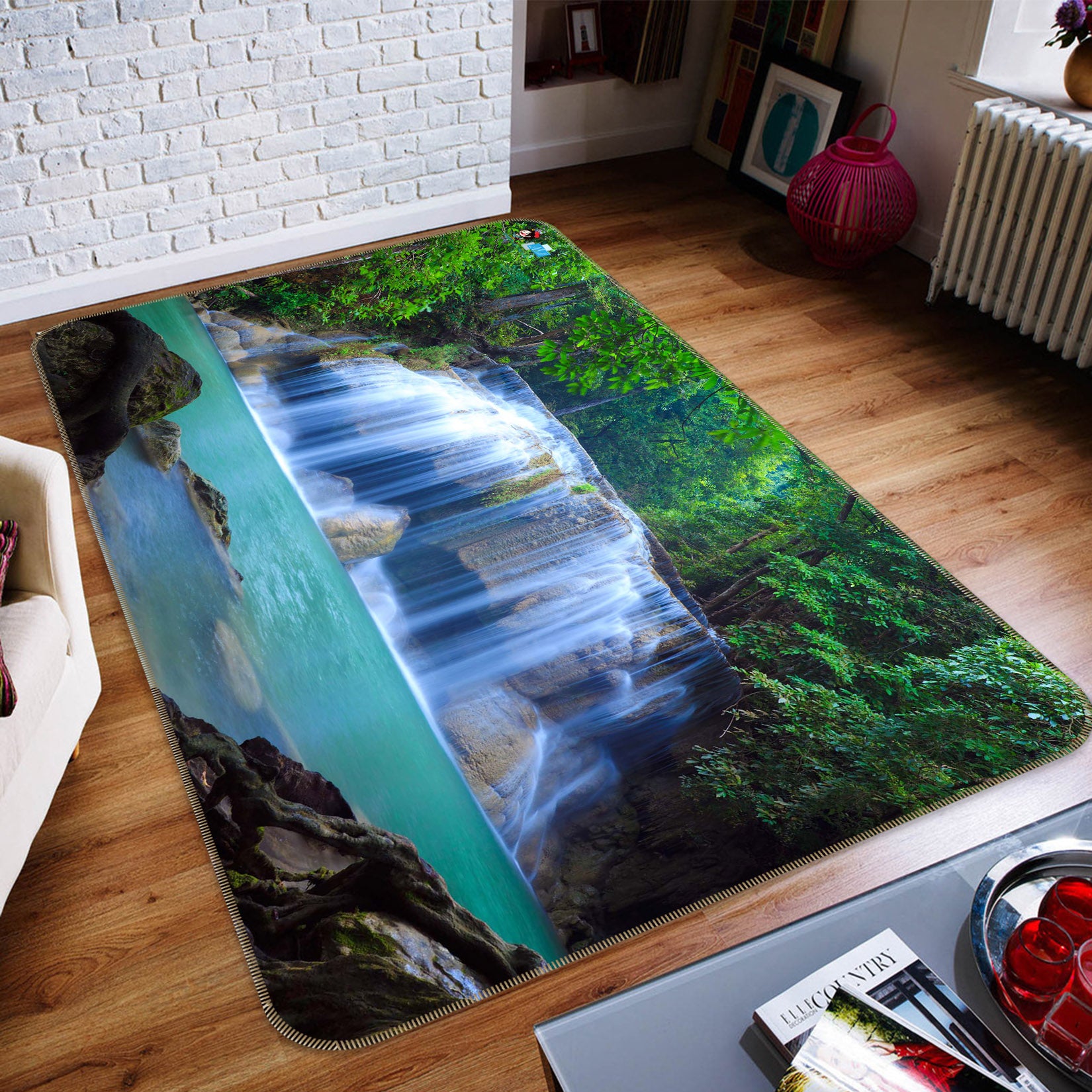 3D Waterfall 66083 Non Slip Rug Mat
