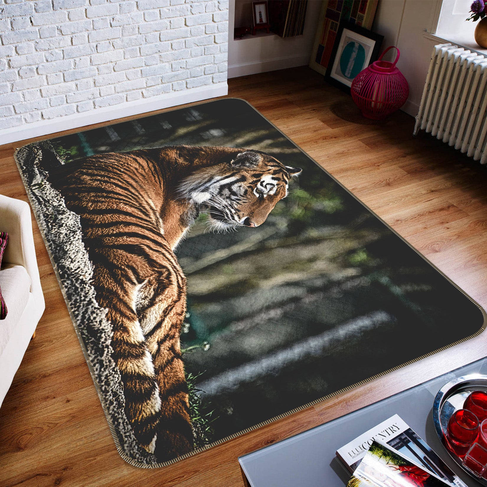 3D Rest Tiger 82165 Animal Non Slip Rug Mat