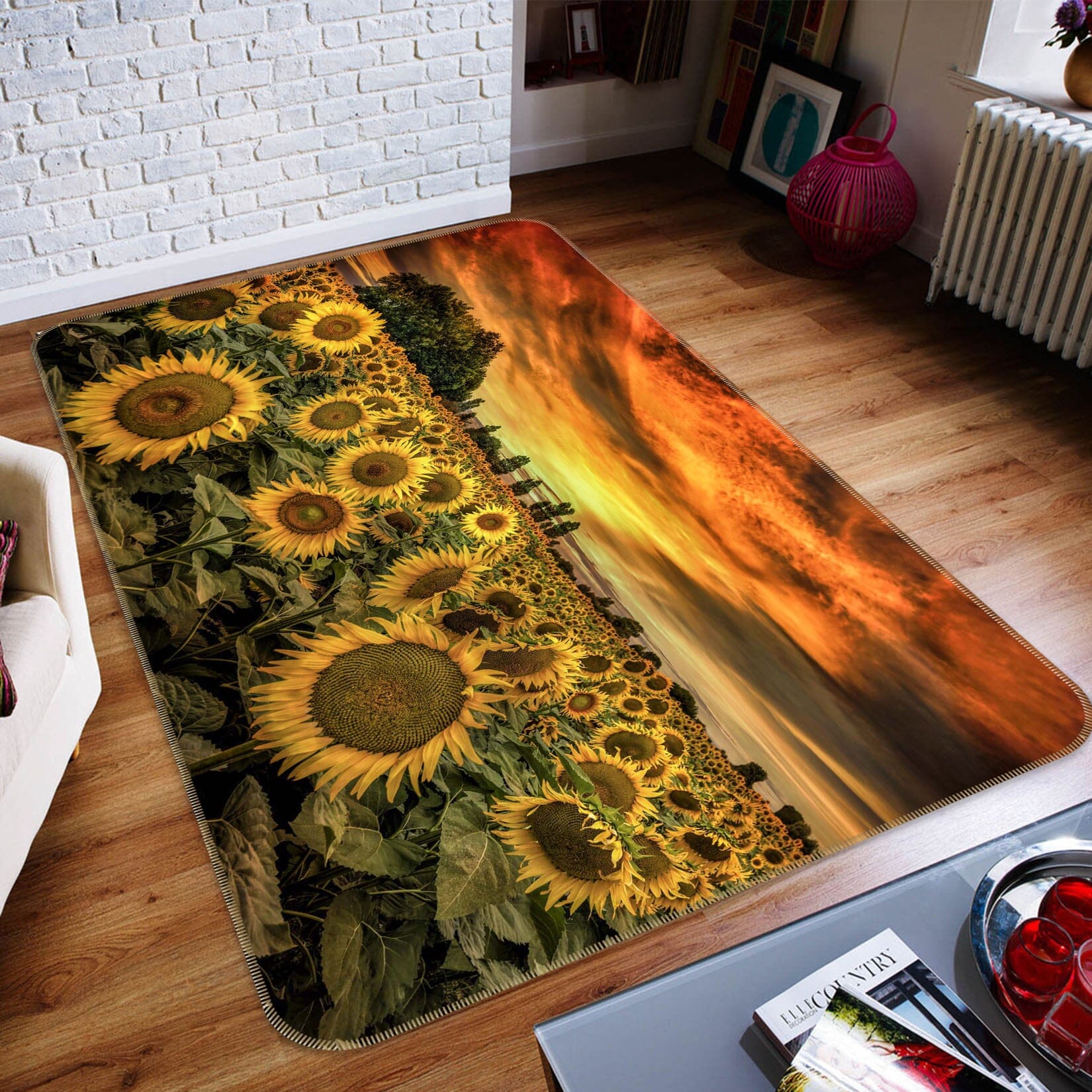 3D Sunflower Estate 1168 Marco Carmassi Rug Non Slip Rug Mat Mat AJ Creativity Home 