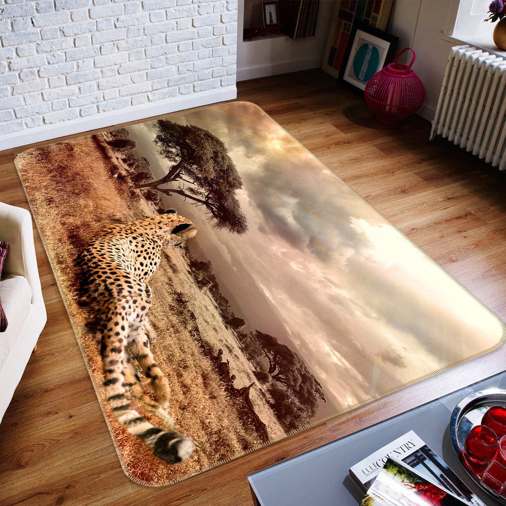 3D Cheetah 563 Animal Non Slip Rug Mat Mat AJ Creativity Home 
