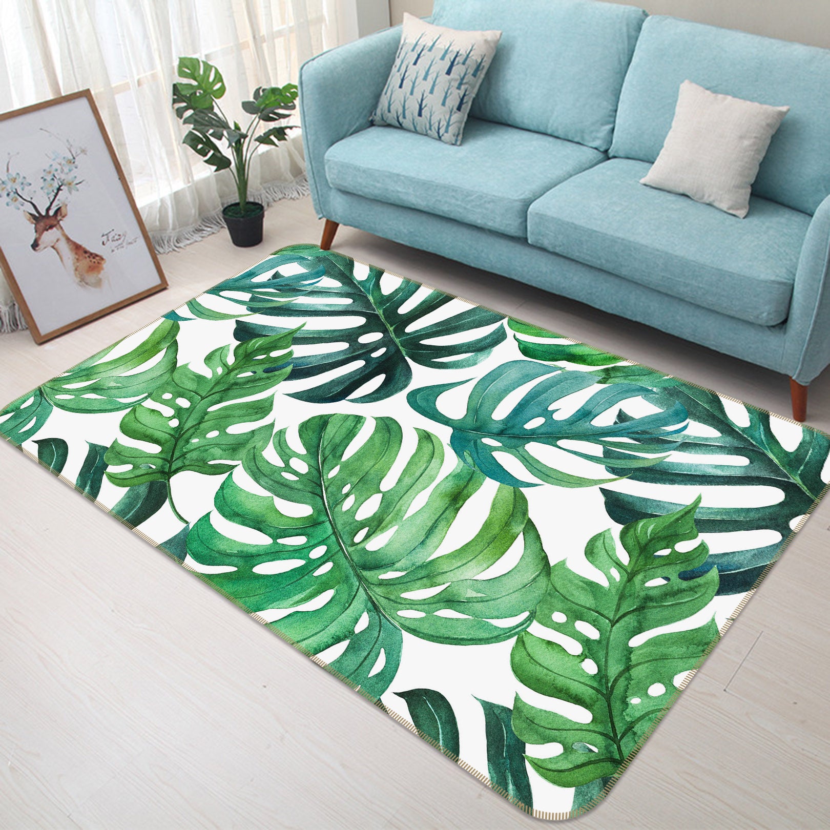 3D Leaves 34162 Non Slip Rug Mat