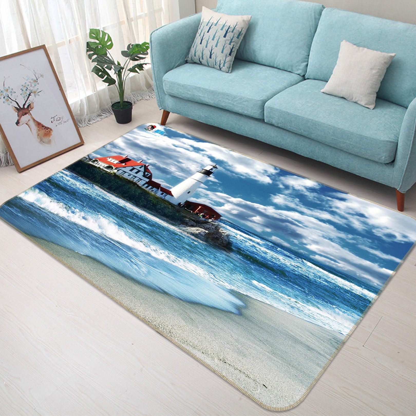 3D Seaside 66069 Non Slip Rug Mat