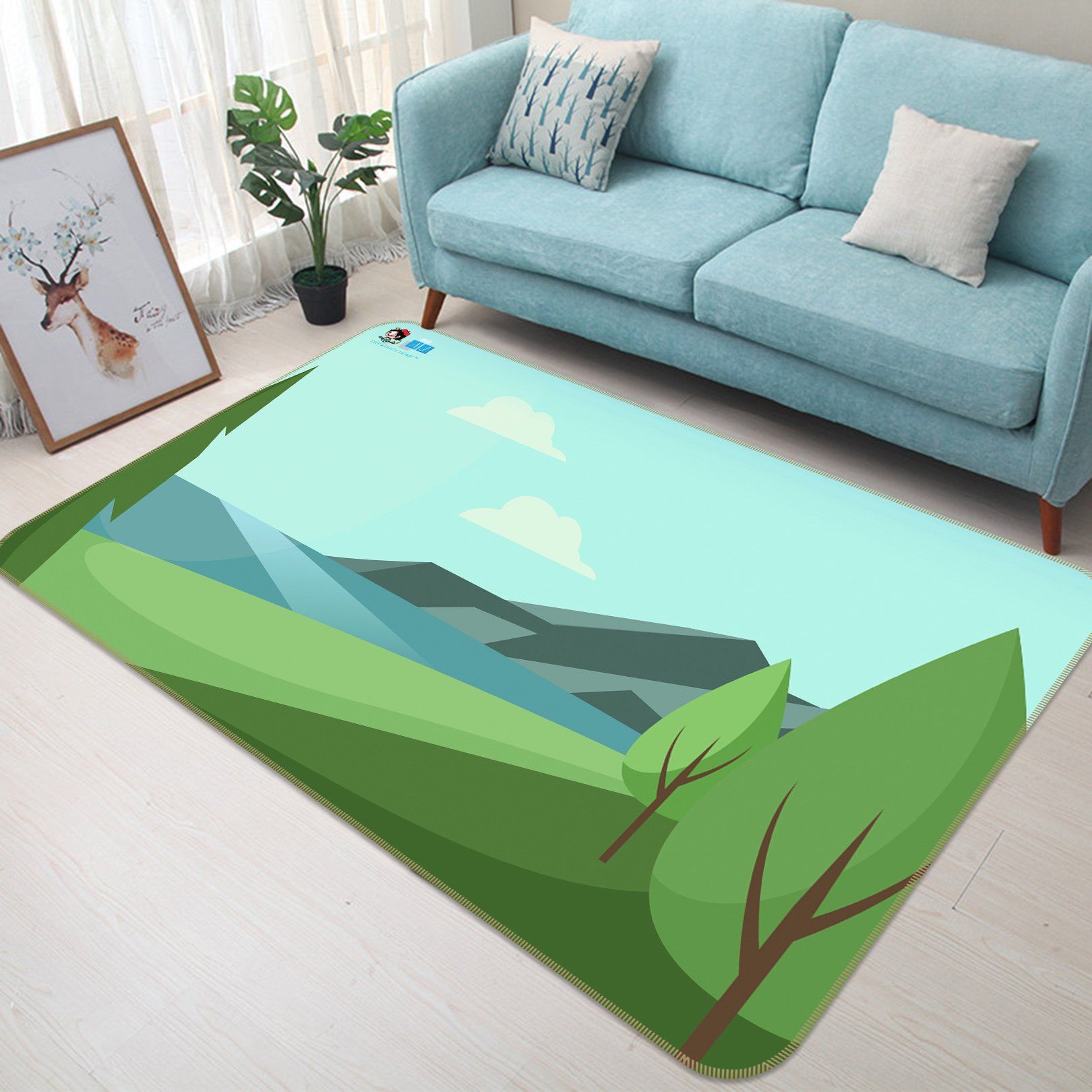 3D Painting Mountain 268 Non Slip Rug Mat Mat AJ Creativity Home 
