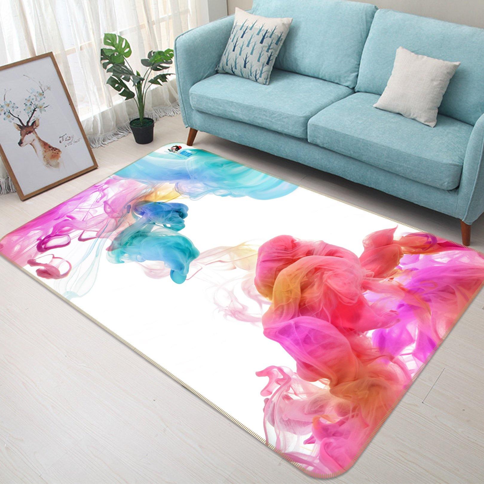 3D Two Color Gouache 4 Non Slip Rug Mat Mat AJ Creativity Home 
