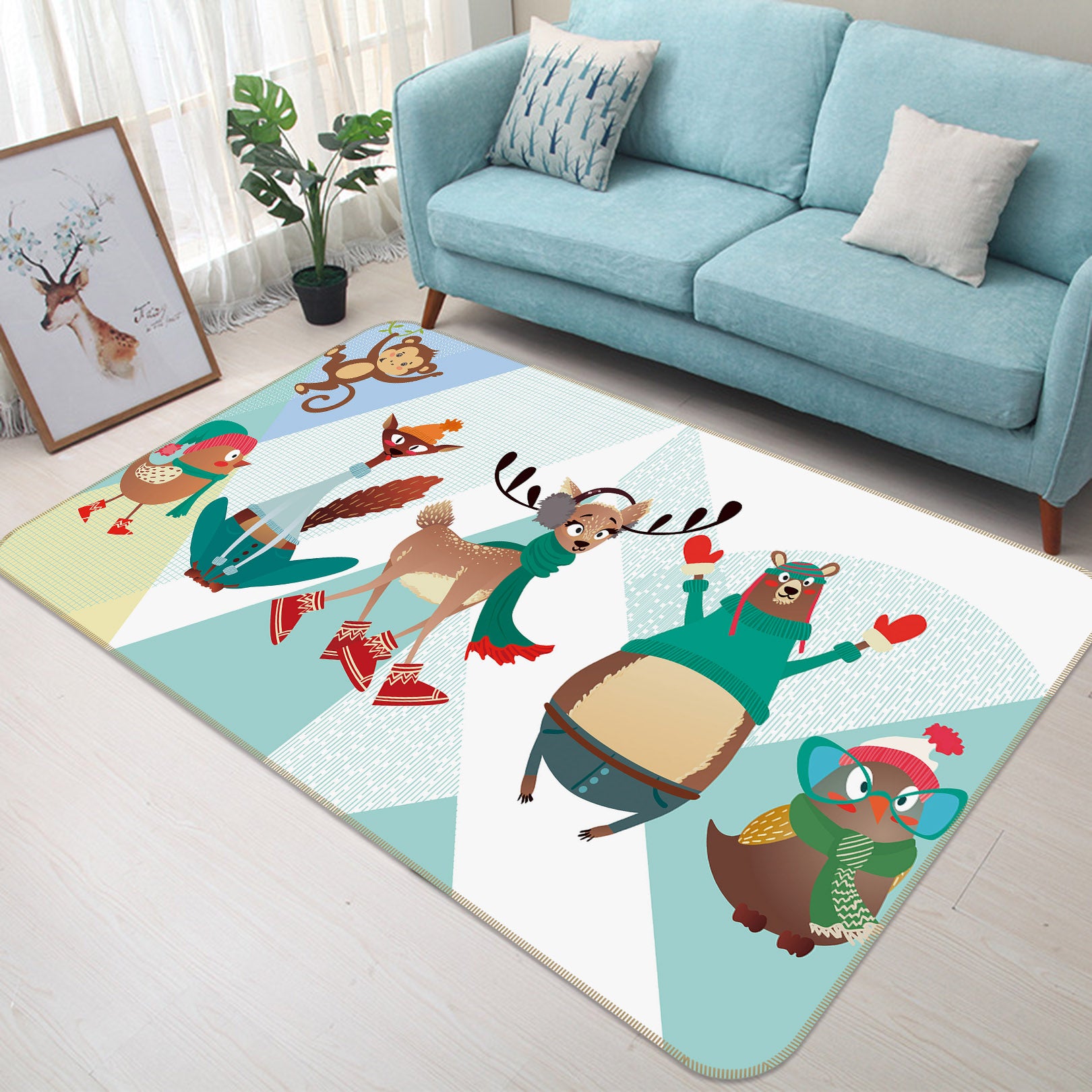 3D Deers 34083 Non Slip Rug Mat