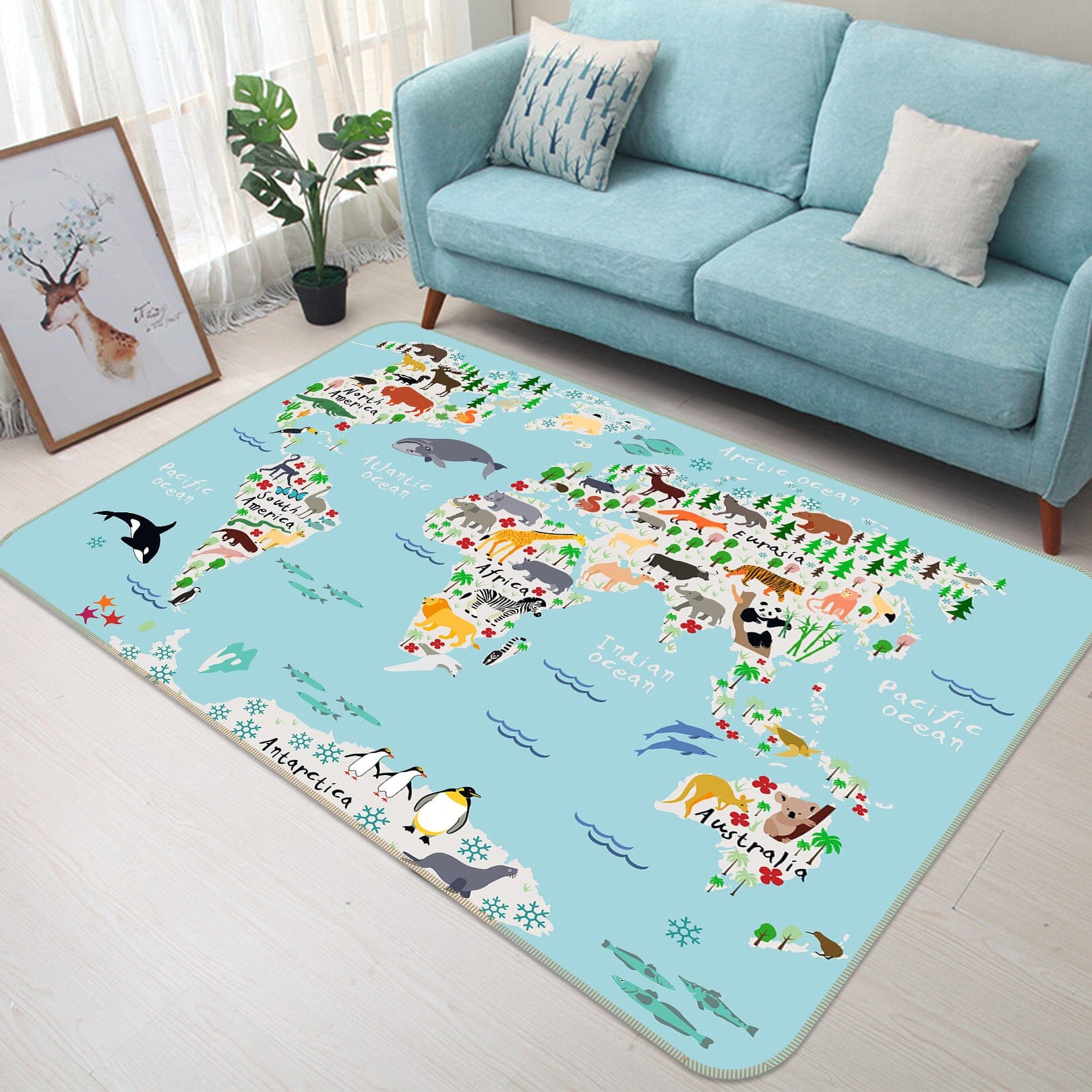 3D Rich Territory 234 World Map Non Slip Rug Mat Mat AJ Creativity Home 