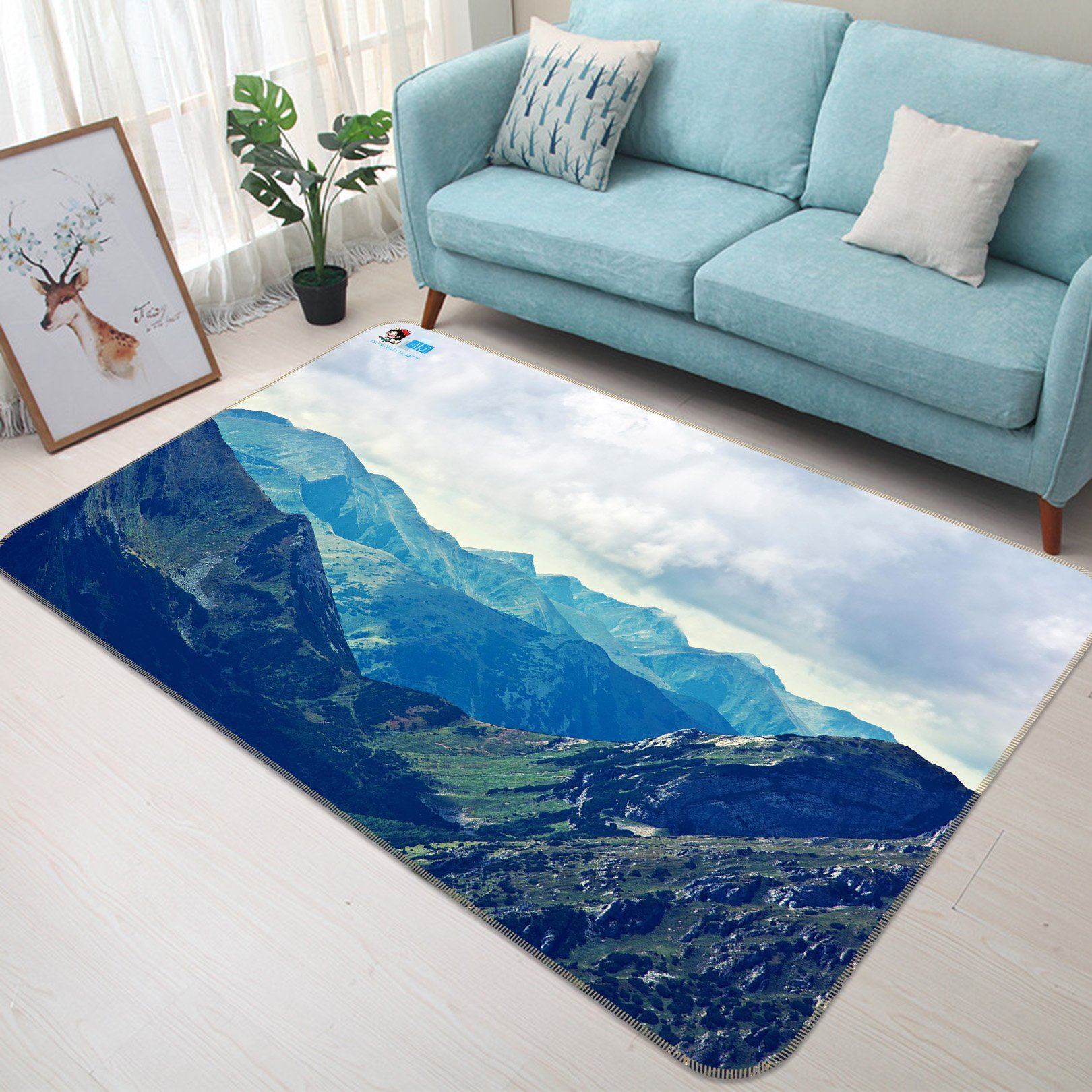 3D Hillside Cloud 319 Non Slip Rug Mat Mat AJ Creativity Home 