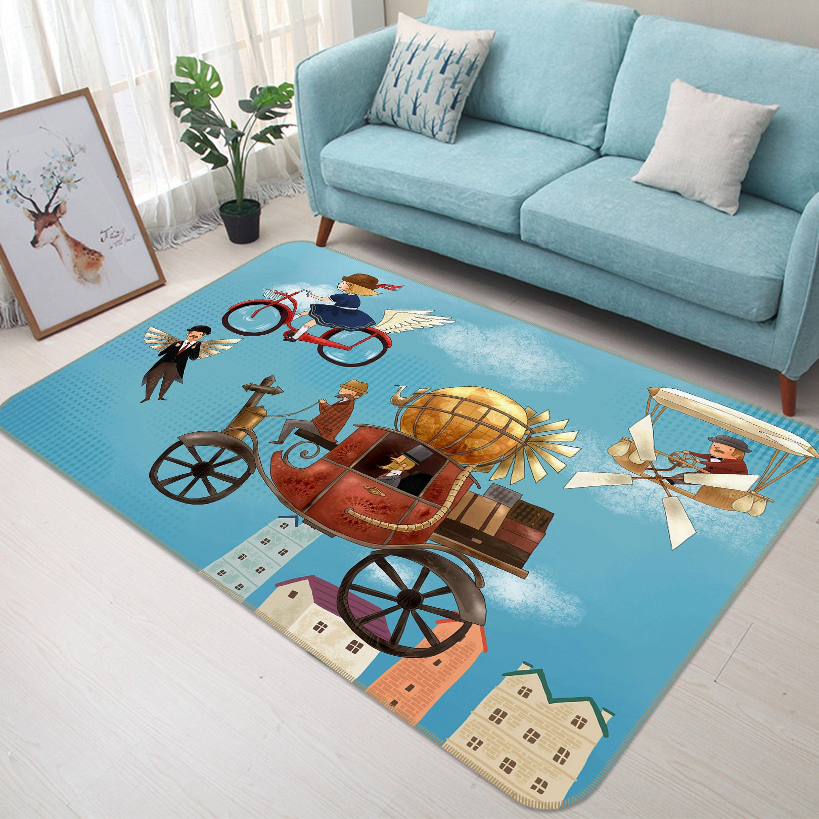 3D Bicycle Tricycle 35215 Non Slip Rug Mat