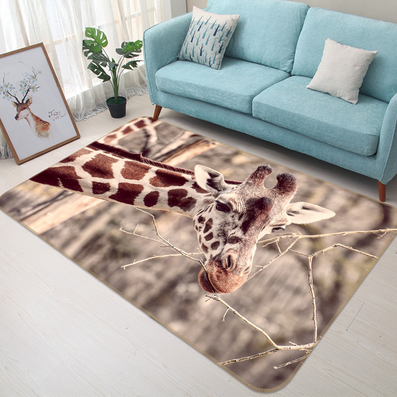 3D Giraffe 68205 Animal Non Slip Rug Mat